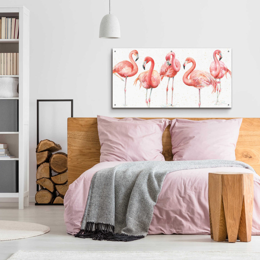 Epic Art 'Gracefully Pink VIII' by Lisa Audit, Acrylic Glass Wall Art,48x24