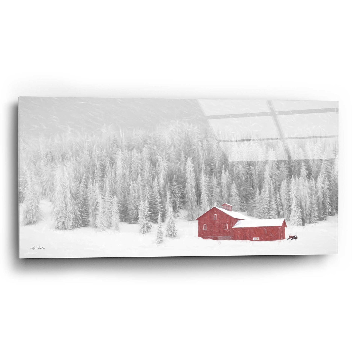 Epic Art 'Old Wyoming Barn' by Lori Deiter Acrylic Glass Wall Art,24x12