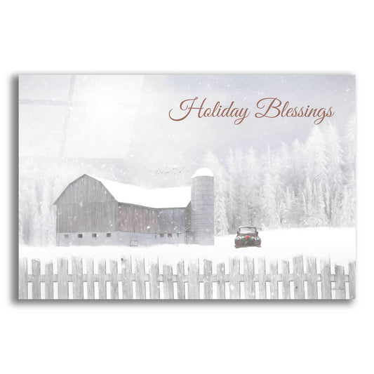 Epic Art 'Holiday Blessings with Truck' by Lori Deiter Acrylic Glass Wall Art