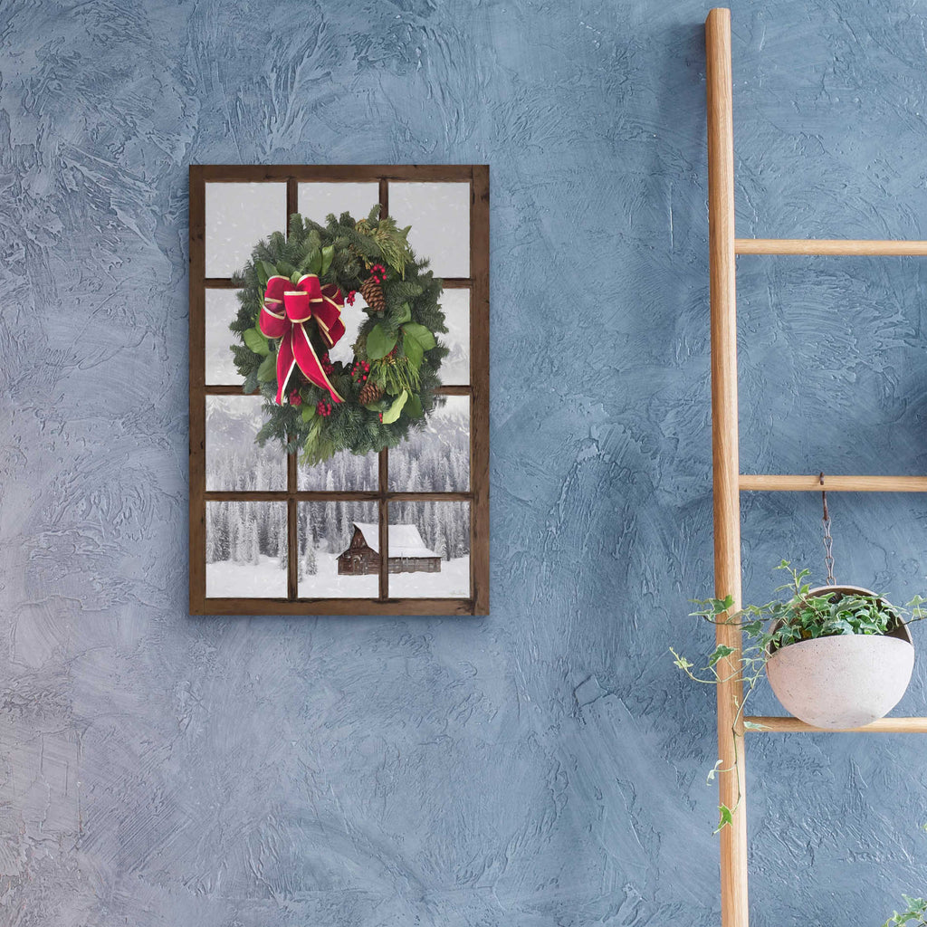 Epic Art 'Teton Christmas Window' by Lori Deiter Acrylic Glass Wall Art,16x24