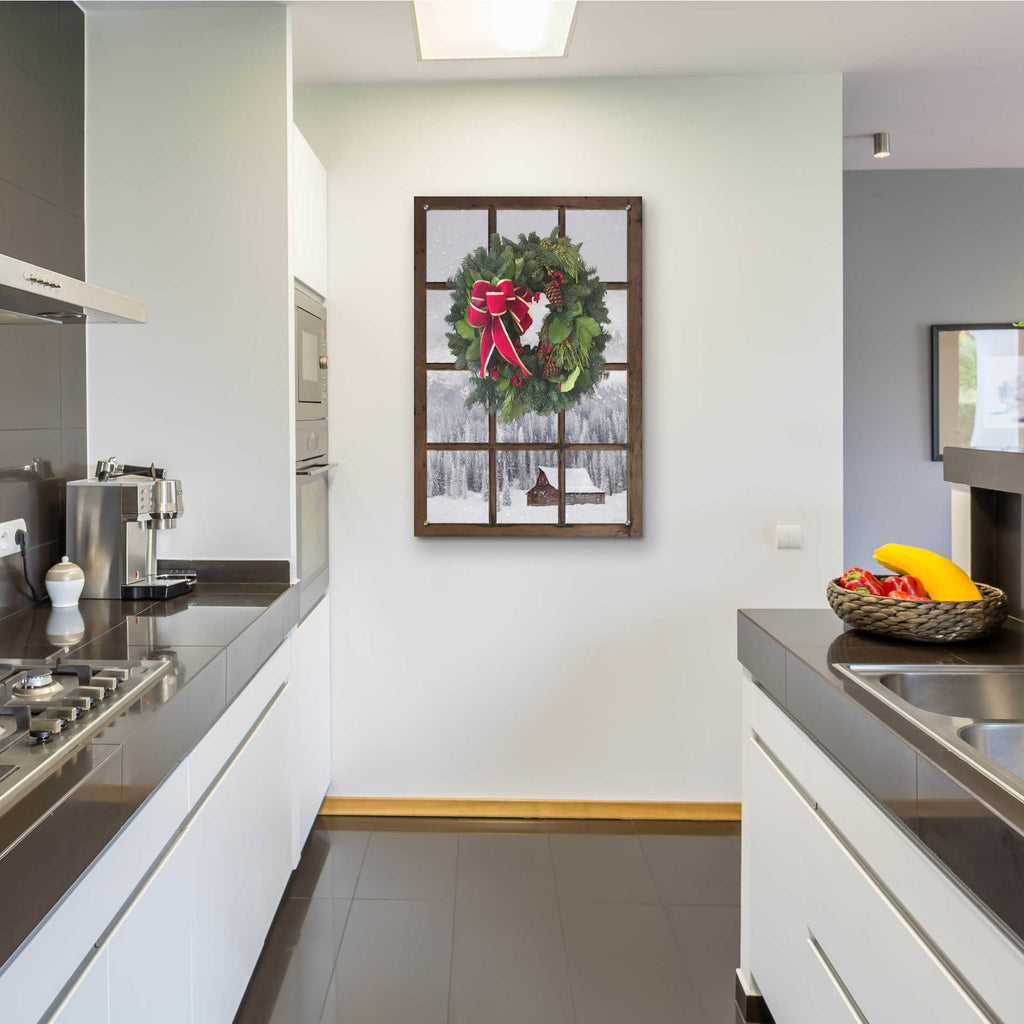 Epic Art 'Teton Christmas Window' by Lori Deiter Acrylic Glass Wall Art,24x36