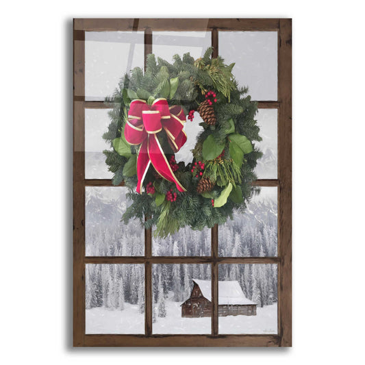 Epic Art 'Teton Christmas Window' by Lori Deiter Acrylic Glass Wall Art