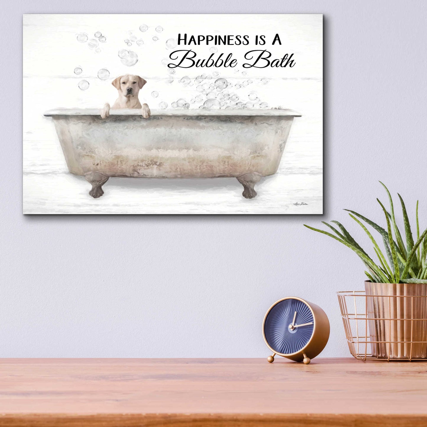 Epic Art 'Bubble Bath' by Lori Deiter Acrylic Glass Wall Art,16x12