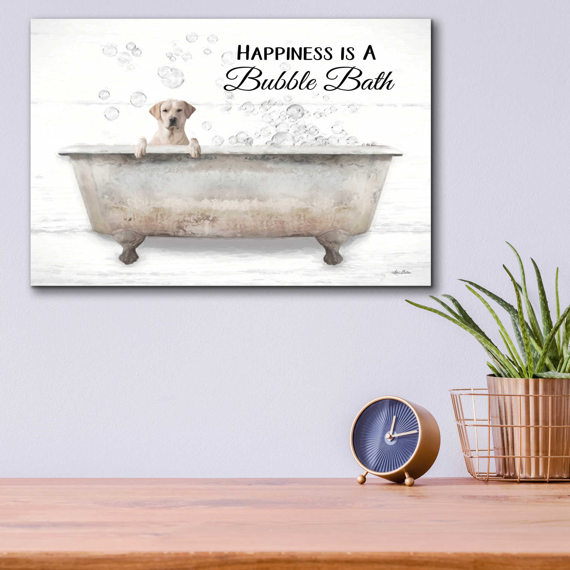 Epic Art 'Bubble Bath' by Lori Deiter Acrylic Glass Wall Art,16x12