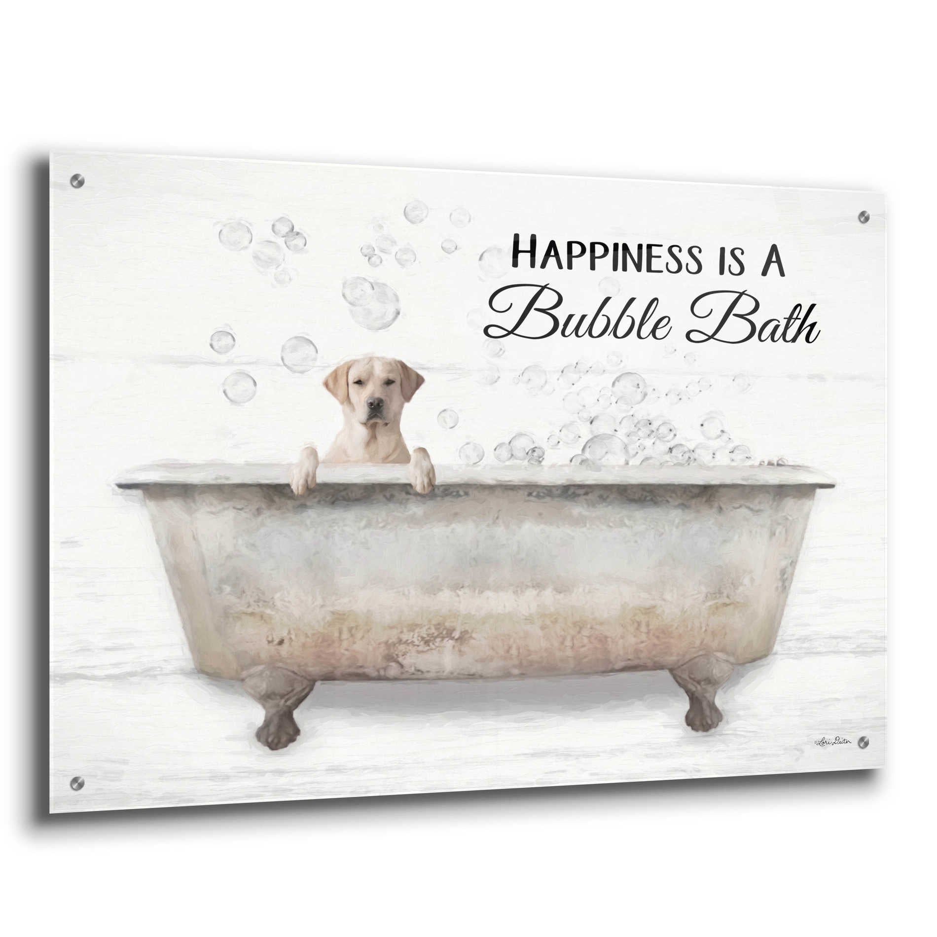 Epic Art 'Bubble Bath' by Lori Deiter Acrylic Glass Wall Art,36x24