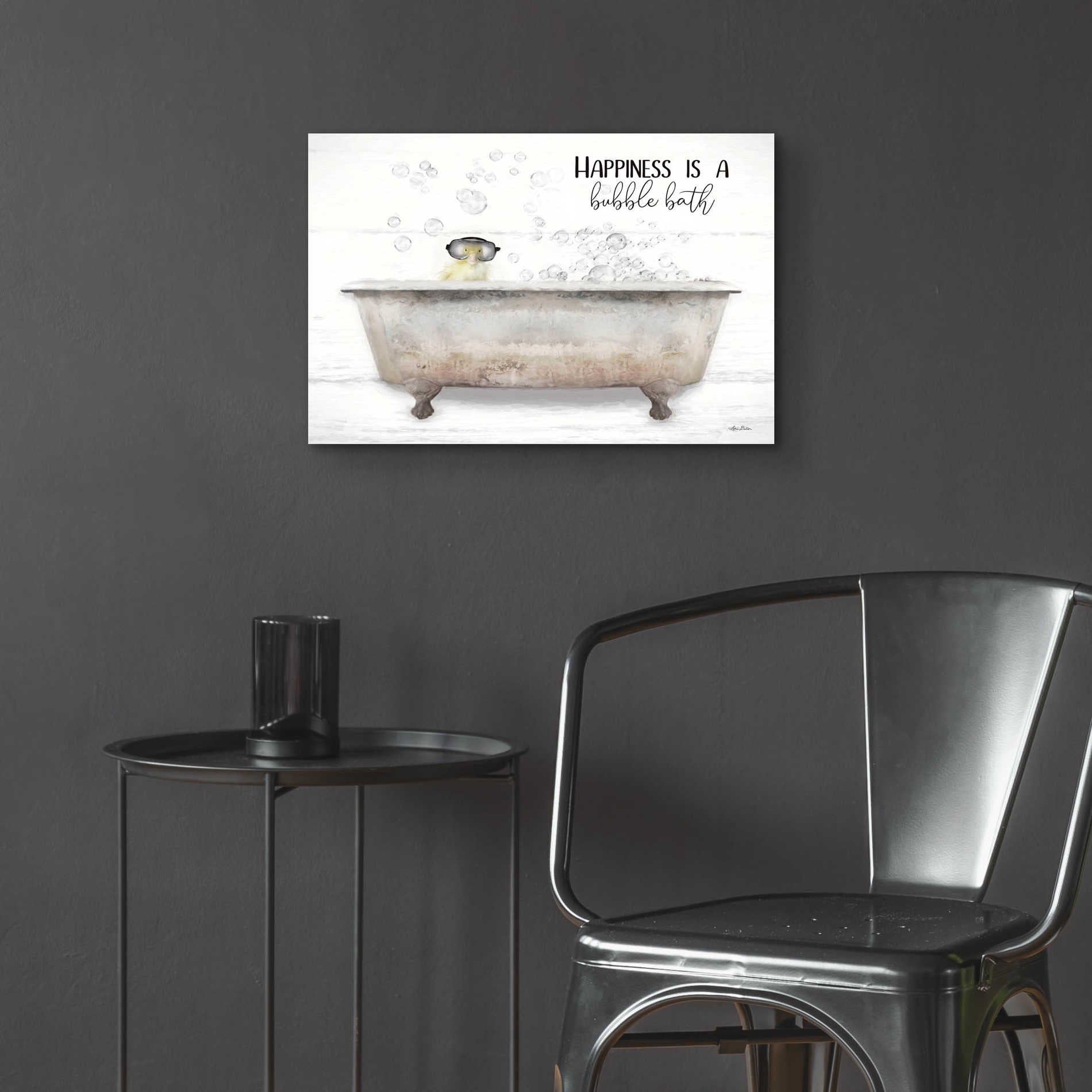 Epic Art 'Happiness Bubble Bath' by Lori Deiter Acrylic Glass Wall Art,24x16