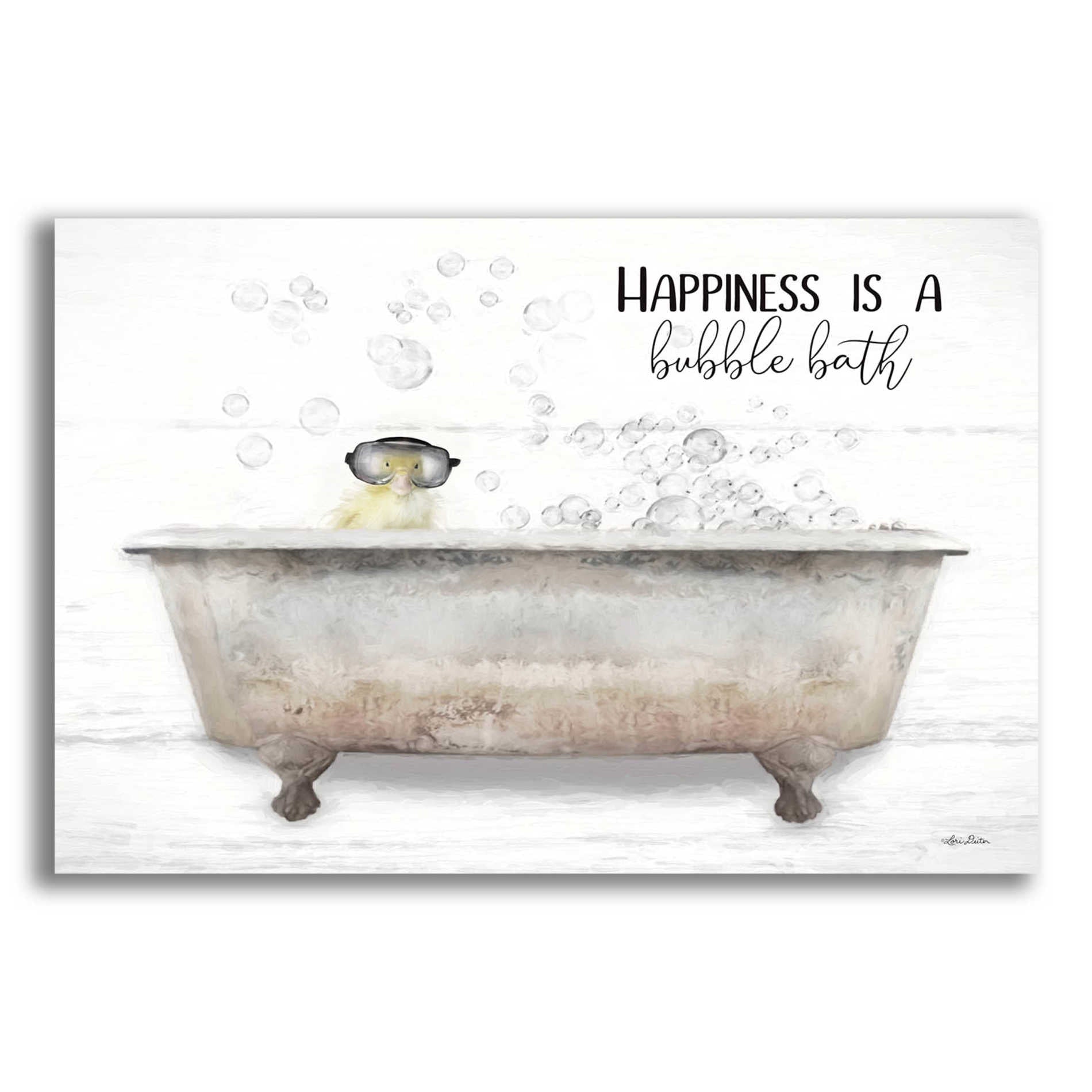 Epic Art 'Happiness Bubble Bath' by Lori Deiter Acrylic Glass Wall Art