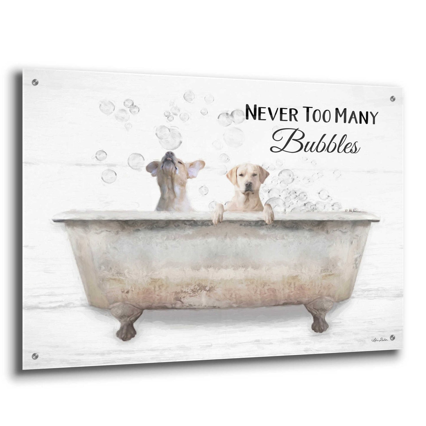 Epic Art 'Never Too Many Bubbles' by Lori Deiter Acrylic Glass Wall Art,36x24