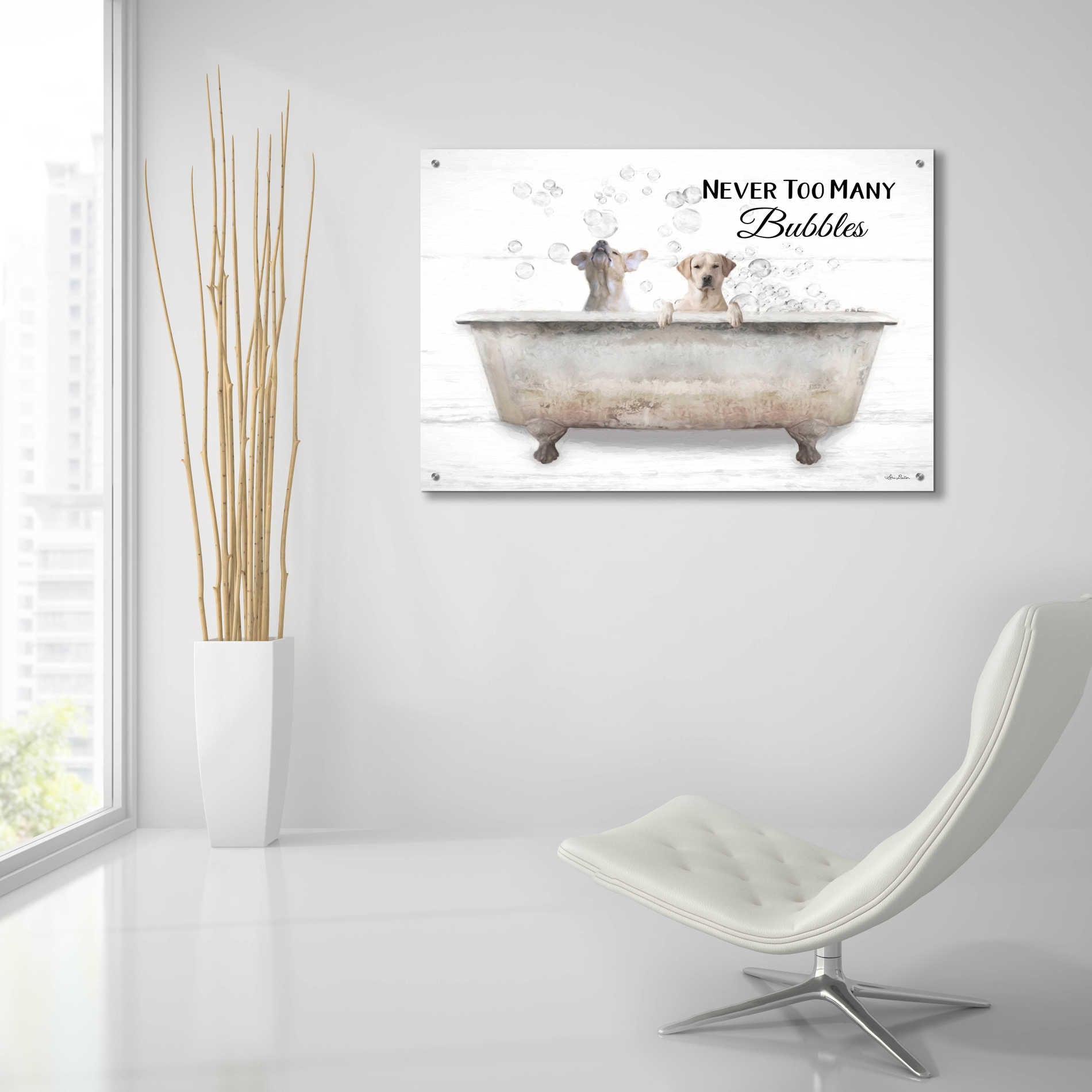 Epic Art 'Never Too Many Bubbles' by Lori Deiter Acrylic Glass Wall Art,36x24