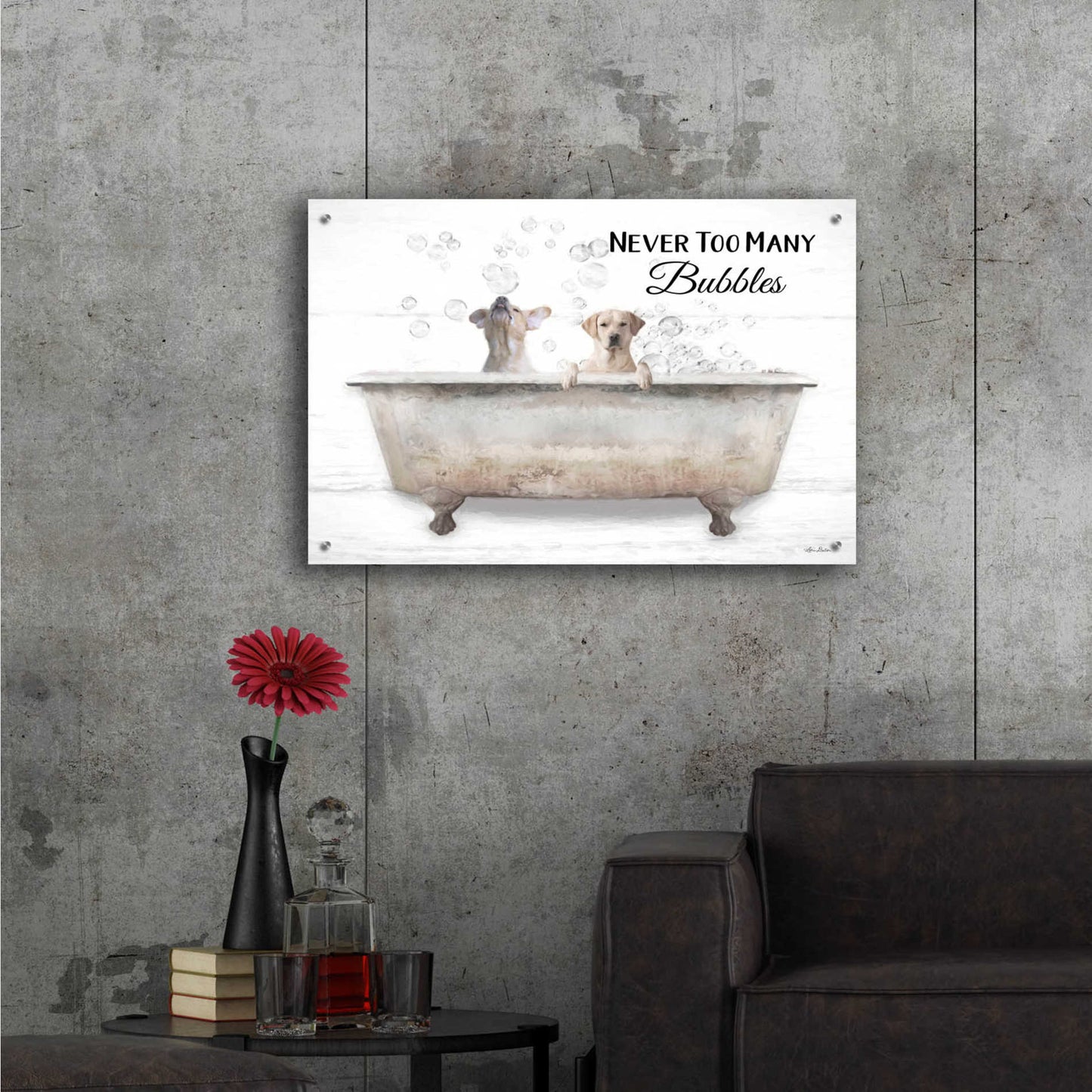 Epic Art 'Never Too Many Bubbles' by Lori Deiter Acrylic Glass Wall Art,36x24