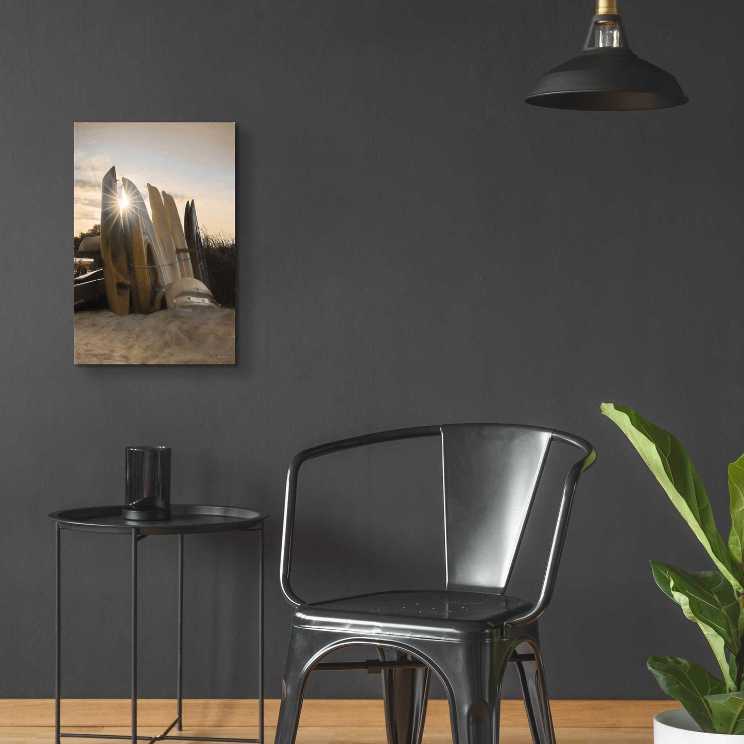 Epic Art 'Beach Kayaks' by Lori Deiter Acrylic Glass Wall Art,16x24