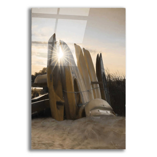 Epic Art 'Beach Kayaks' by Lori Deiter Acrylic Glass Wall Art