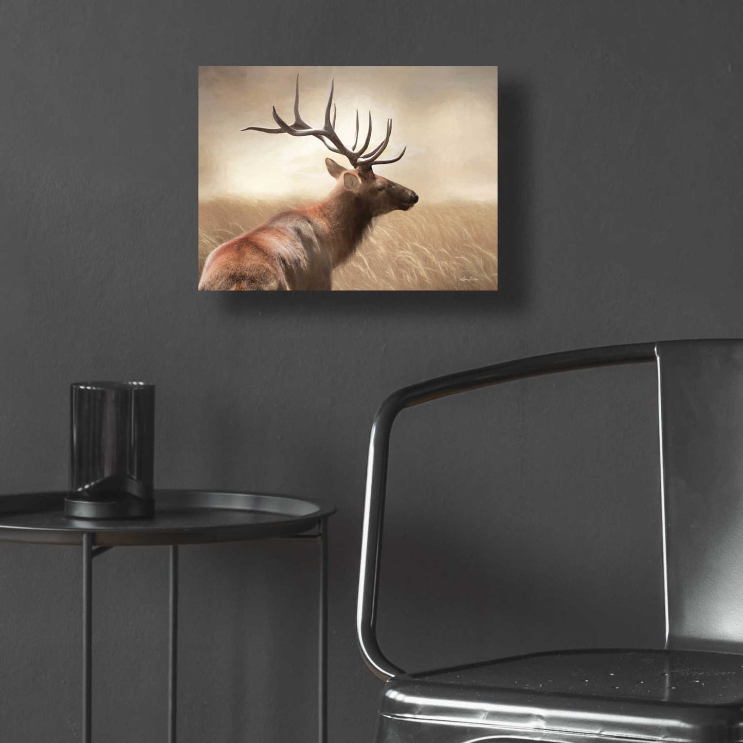 Epic Art 'Elk in the Grass' by Lori Deiter Acrylic Glass Wall Art,16x12
