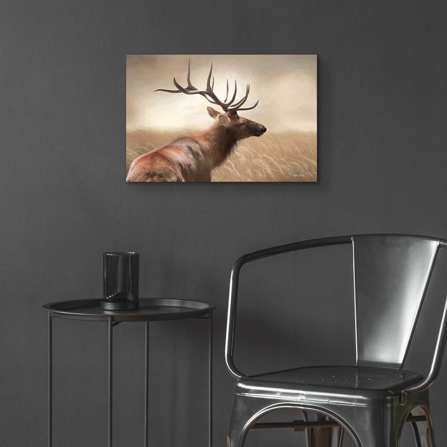 Epic Art 'Elk in the Grass' by Lori Deiter Acrylic Glass Wall Art,24x16