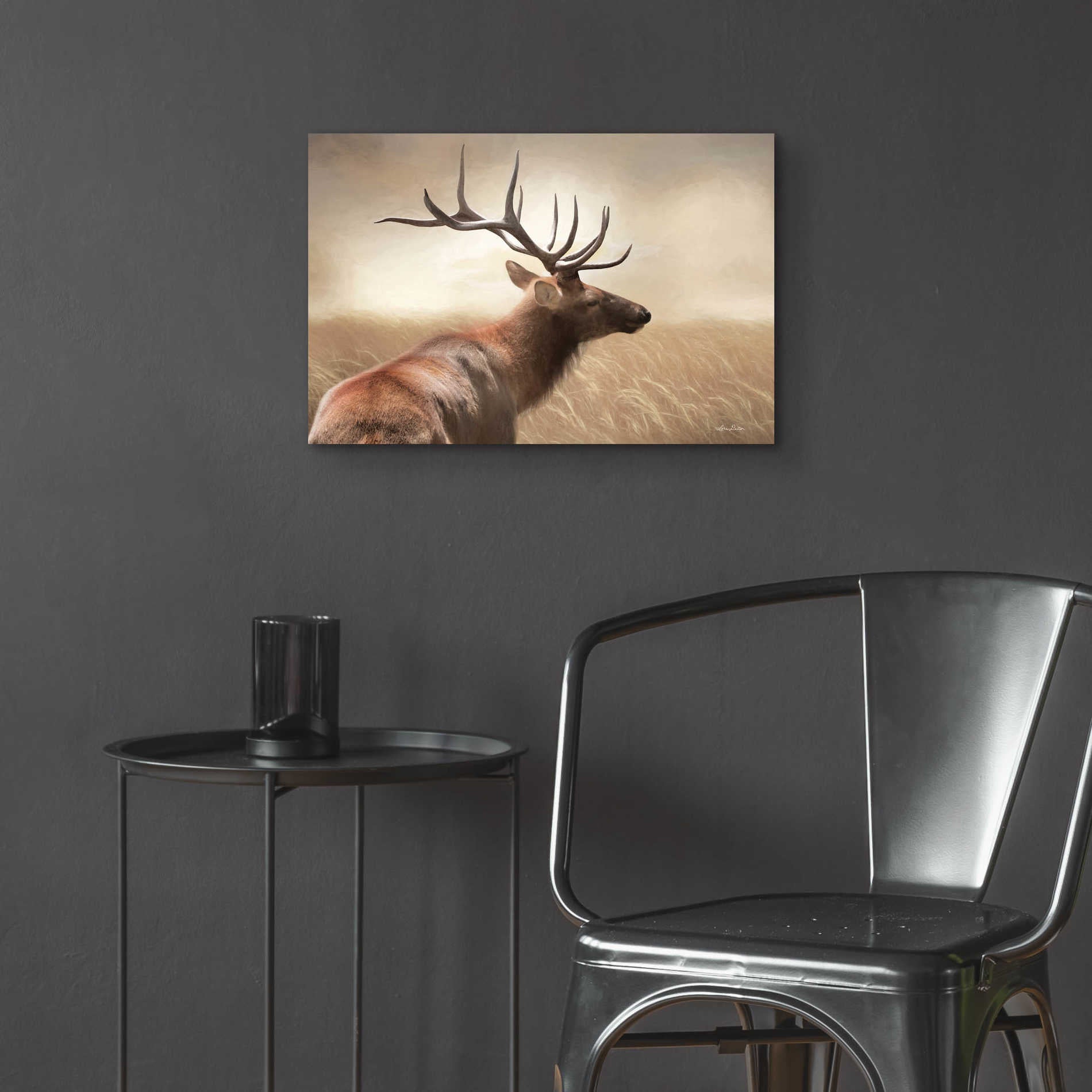 Epic Art 'Elk in the Grass' by Lori Deiter Acrylic Glass Wall Art,24x16