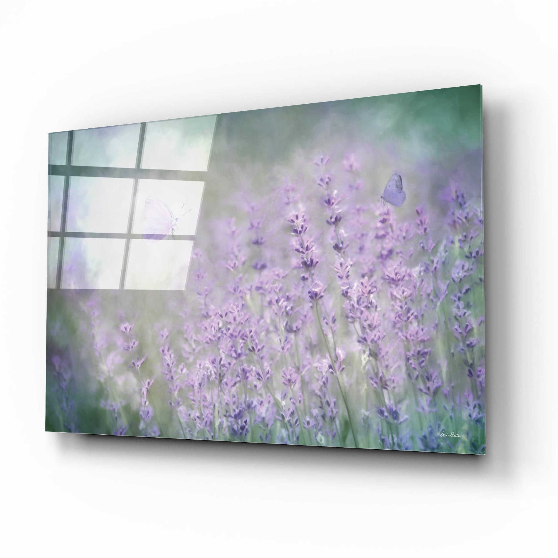 Epic Art 'Lovely Lavender' by Lori Deiter Acrylic Glass Wall Art,16x12