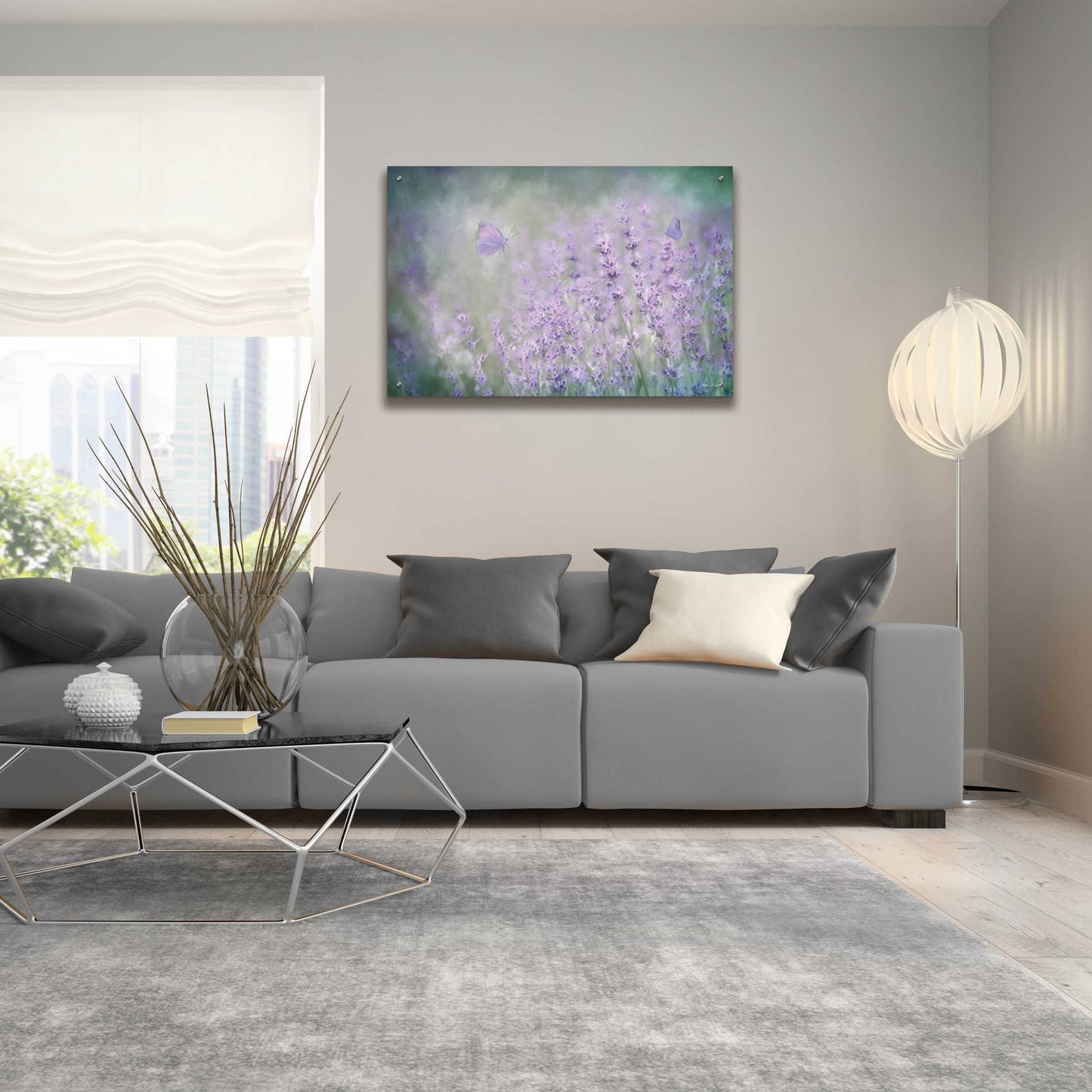 Epic Art 'Lovely Lavender' by Lori Deiter Acrylic Glass Wall Art,36x24