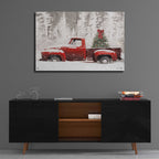 Epic Art 'Red Truck with Christmas Tree II' by Lori Deiter Acrylic Glass Wall Art,36x24