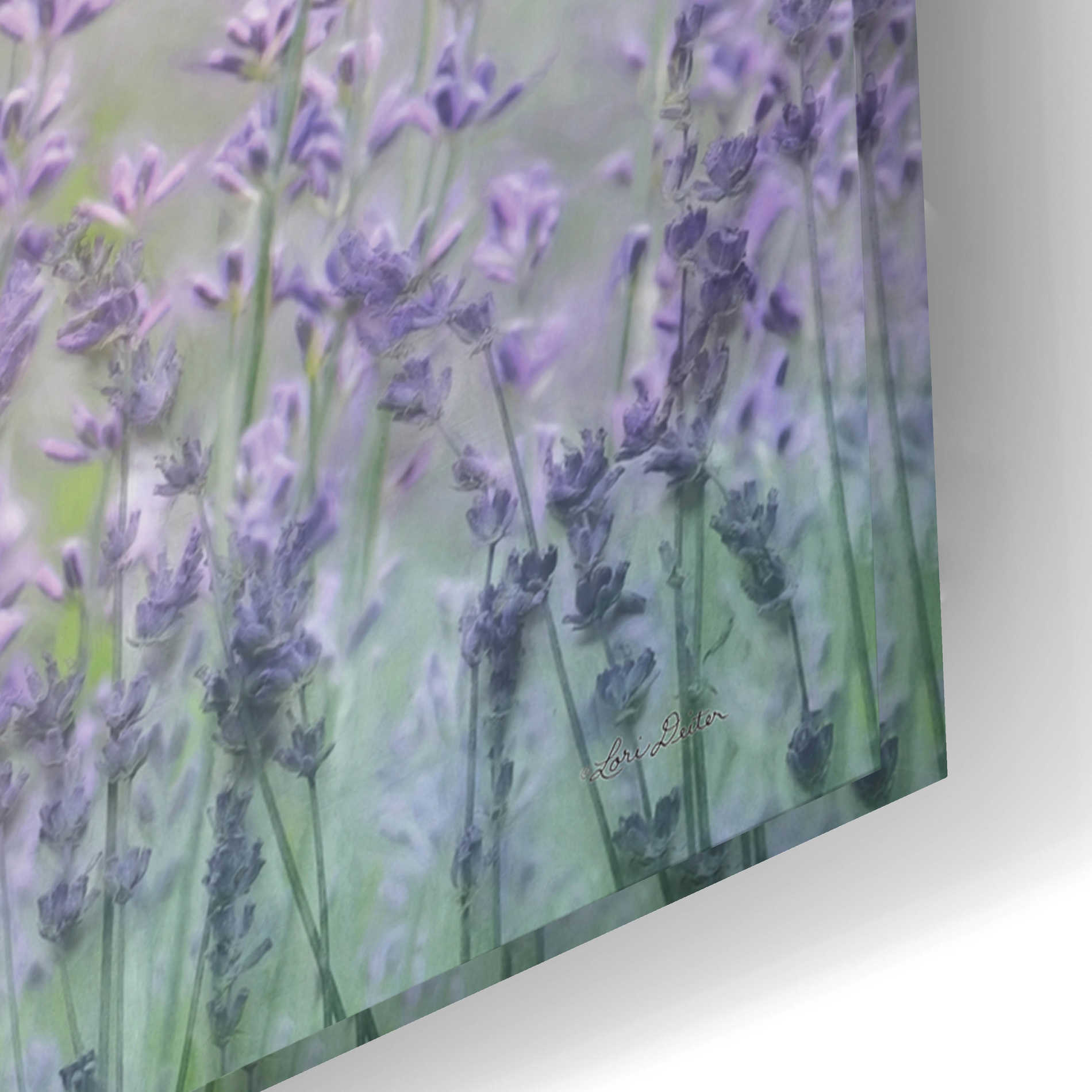 Epic Art 'Lavender Basket' by Lori Deiter Acrylic Glass Wall Art,24x16