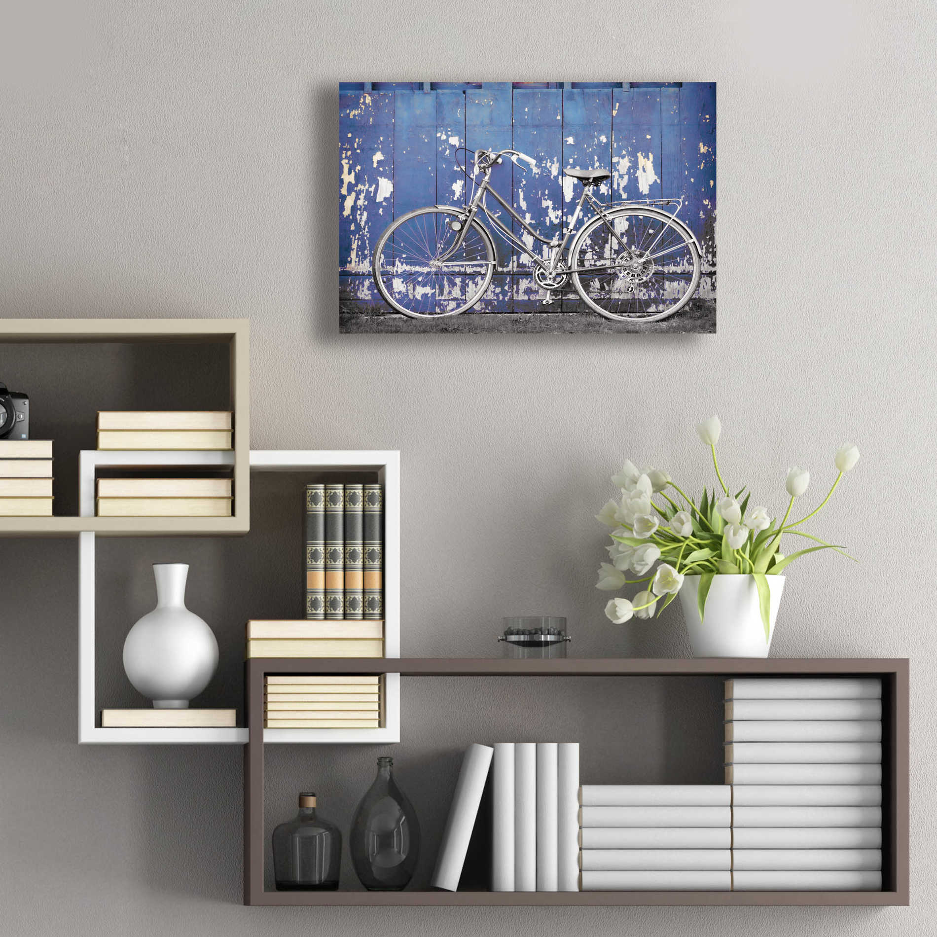 Epic Art 'Grungy Bike' by Lori Deiter Acrylic Glass Wall Art,24x16