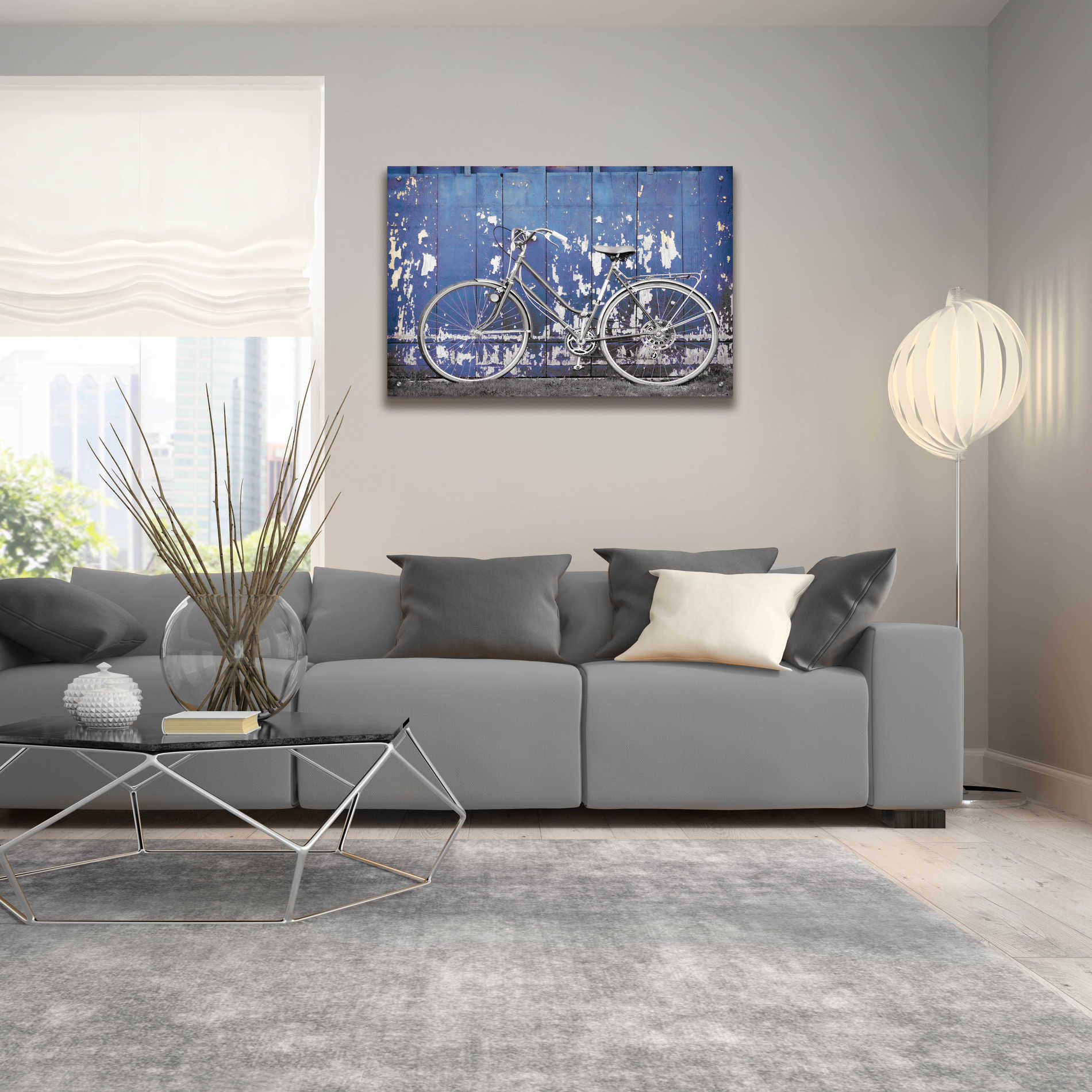 Epic Art 'Grungy Bike' by Lori Deiter Acrylic Glass Wall Art,36x24