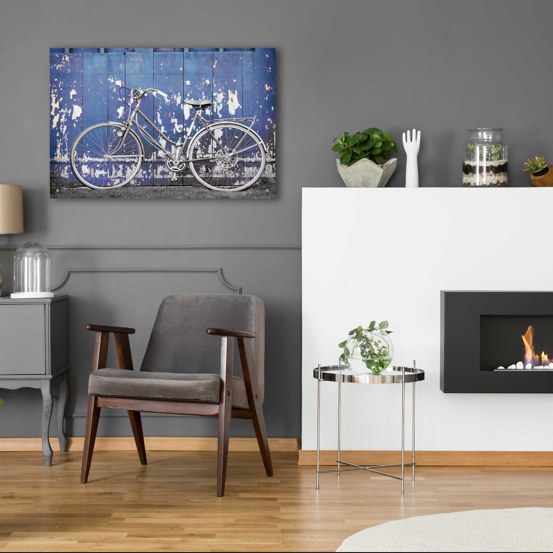 Epic Art 'Grungy Bike' by Lori Deiter Acrylic Glass Wall Art,36x24