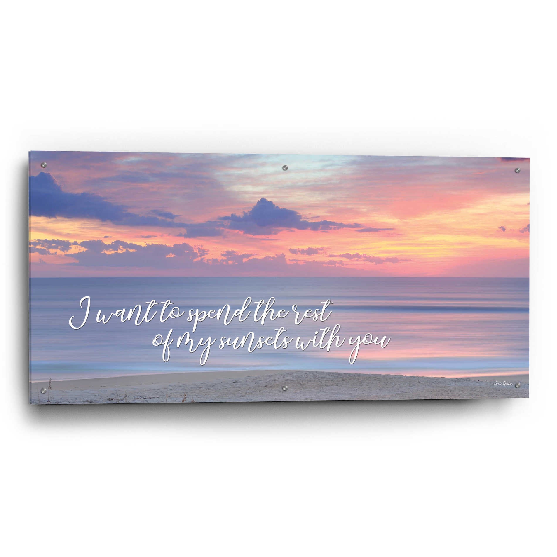 Epic Art 'Rest of My Sunsets II' by Lori Deiter Acrylic Glass Wall Art,48x24