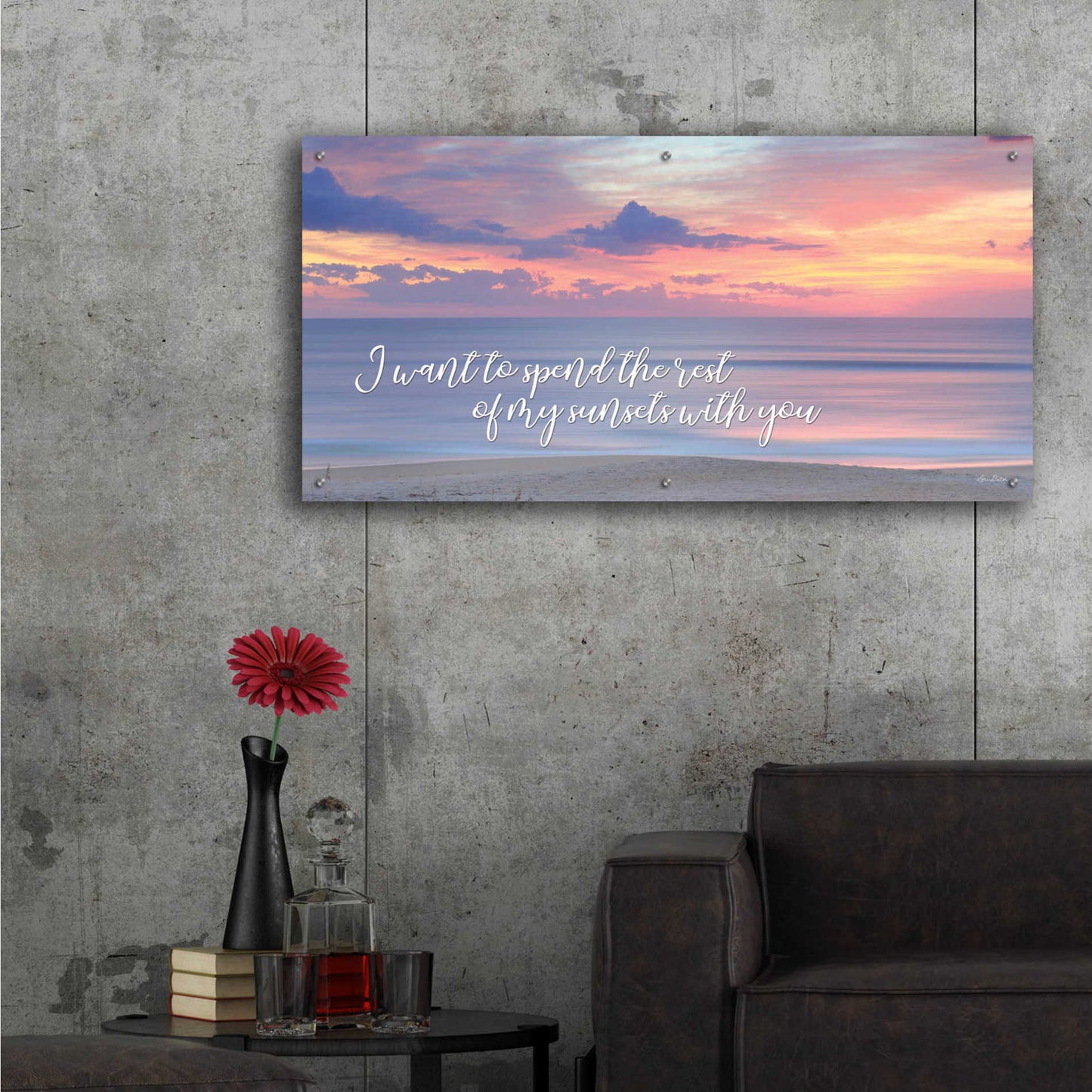 Epic Art 'Rest of My Sunsets II' by Lori Deiter Acrylic Glass Wall Art,48x24