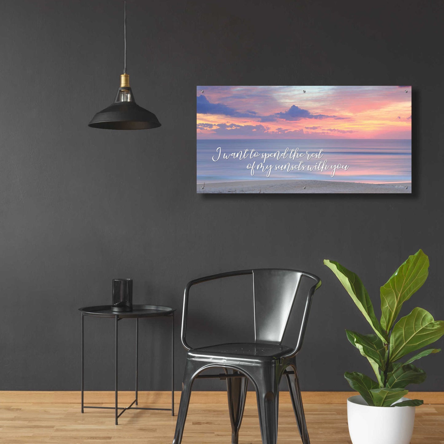 Epic Art 'Rest of My Sunsets II' by Lori Deiter Acrylic Glass Wall Art,48x24