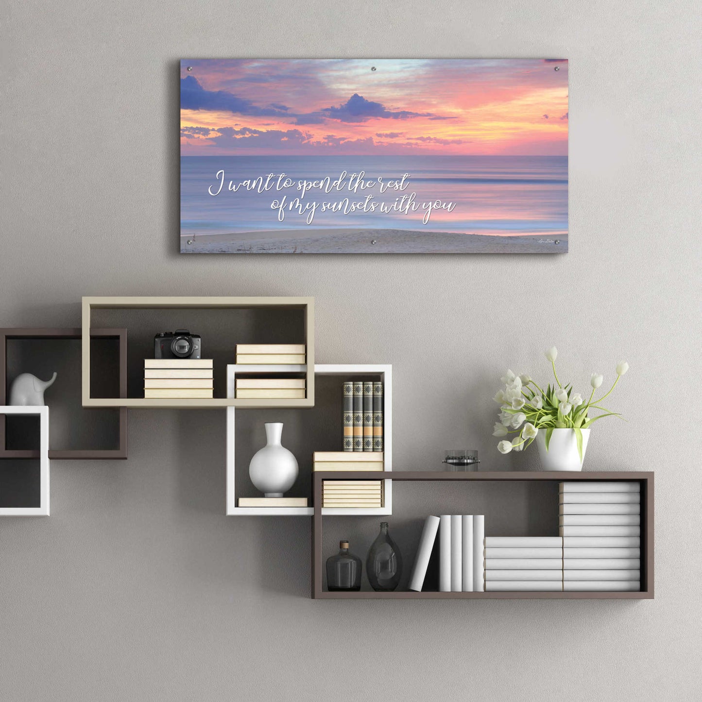 Epic Art 'Rest of My Sunsets II' by Lori Deiter Acrylic Glass Wall Art,48x24