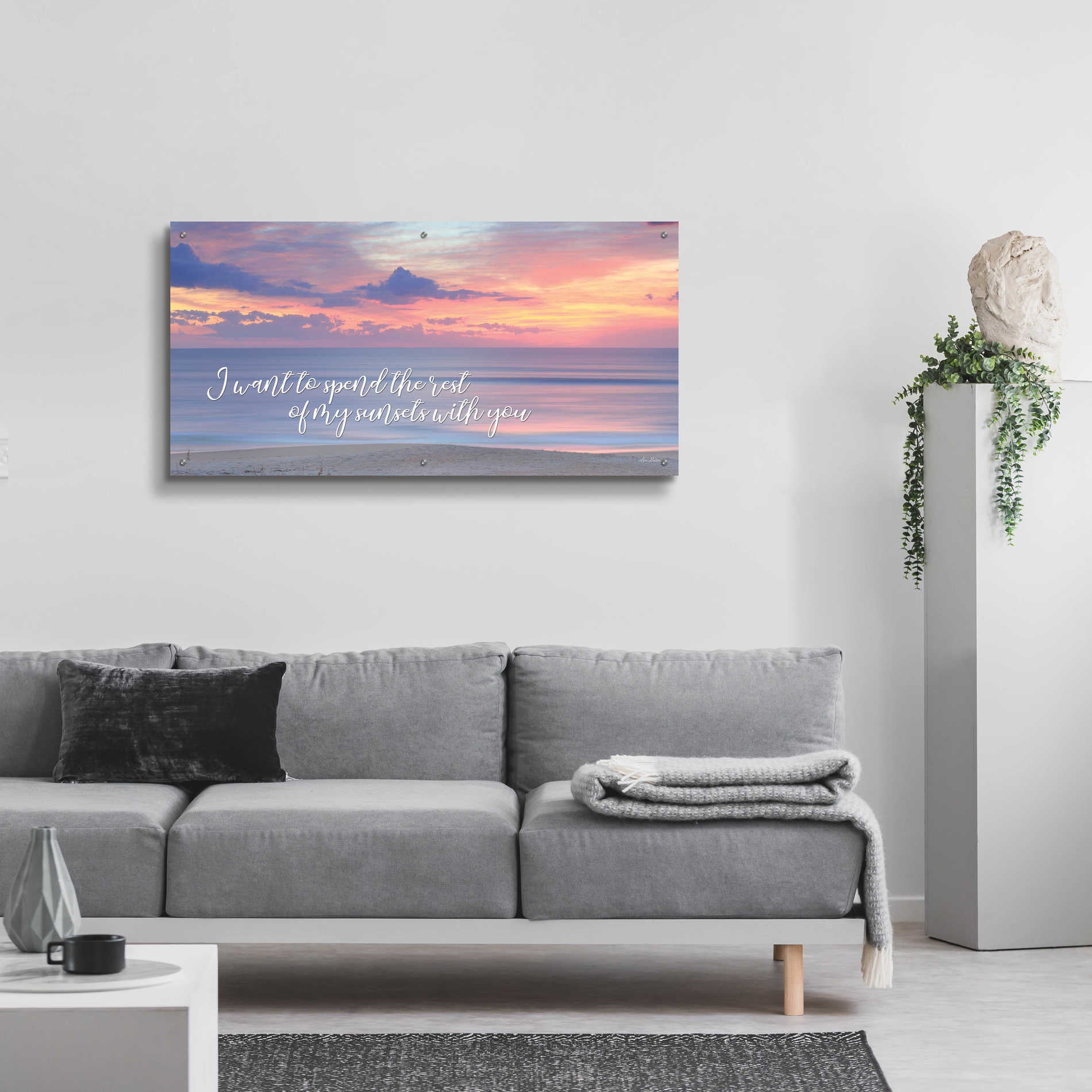 Epic Art 'Rest of My Sunsets II' by Lori Deiter Acrylic Glass Wall Art,48x24