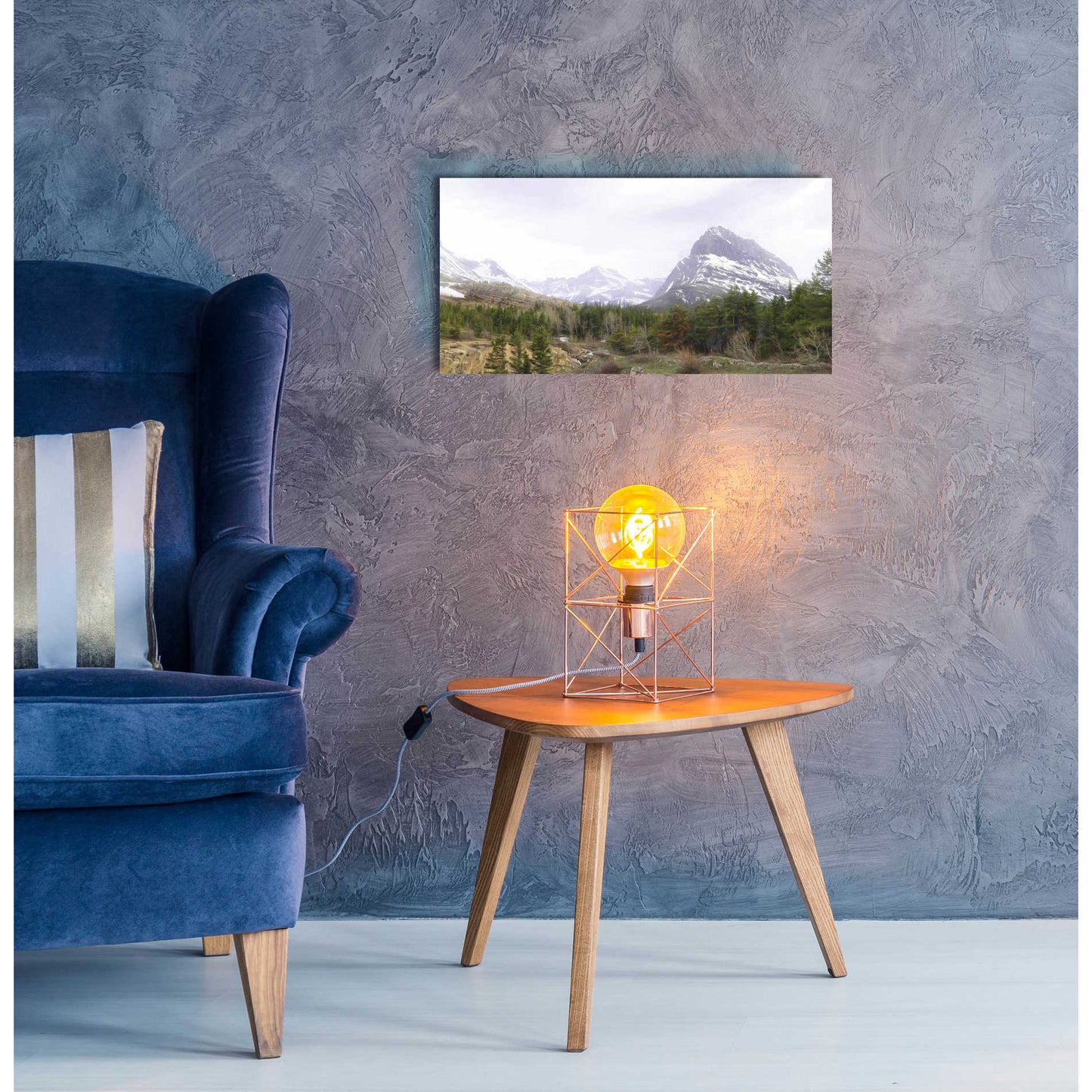 Epic Art 'Many Glacier Landscape' by Lori Deiter Acrylic Glass Wall Art,24x12