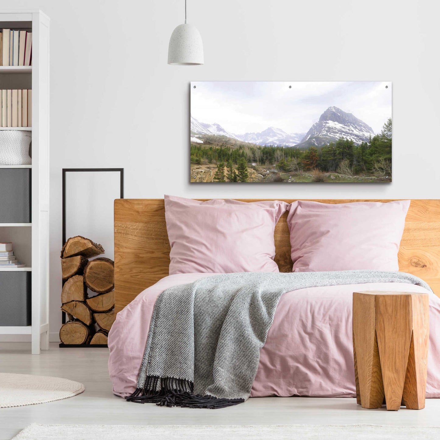 Epic Art 'Many Glacier Landscape' by Lori Deiter Acrylic Glass Wall Art,48x24