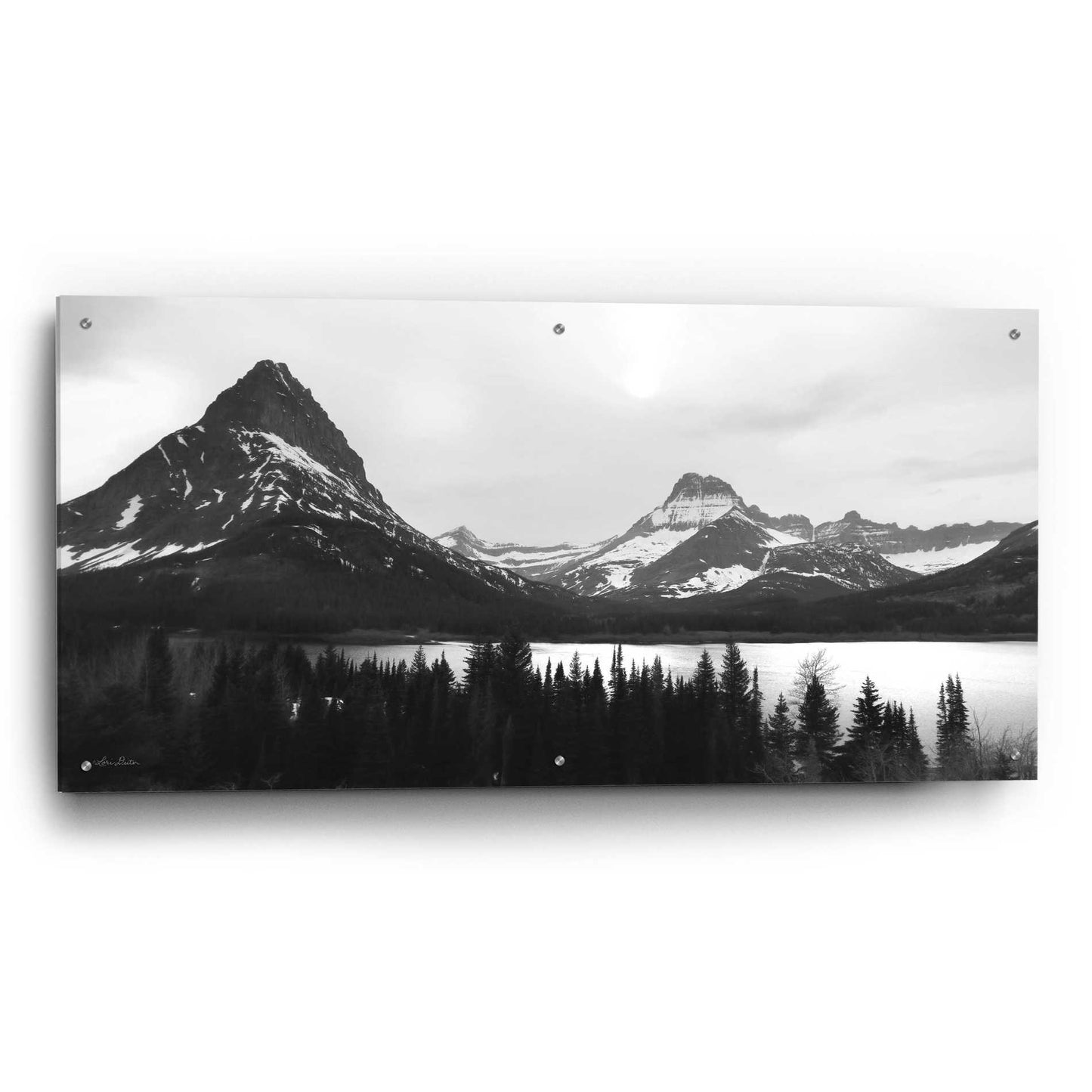 Epic Art 'Swiftcurrent Lake' by Lori Deiter Acrylic Glass Wall Art,48x24