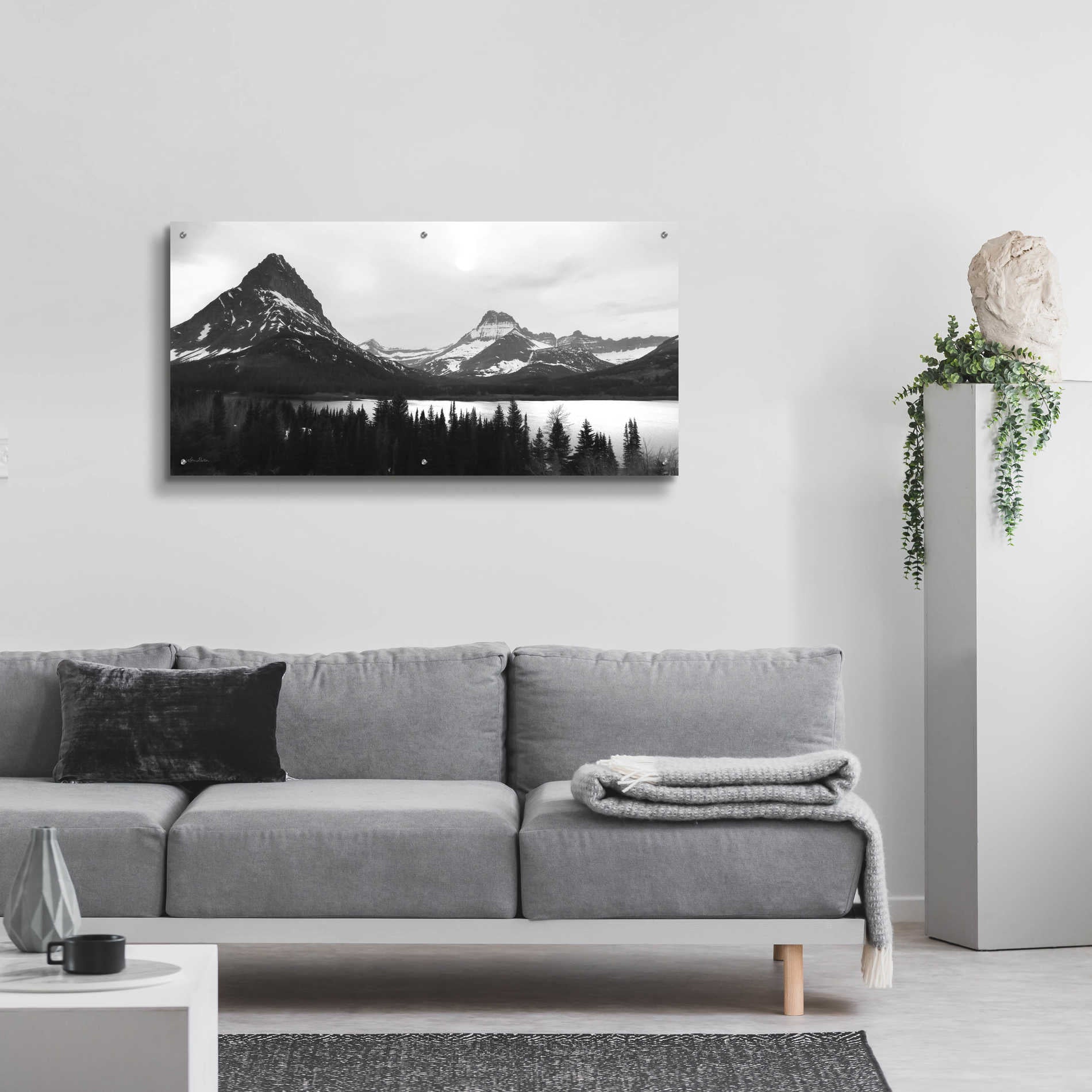 Epic Art 'Swiftcurrent Lake' by Lori Deiter Acrylic Glass Wall Art,48x24