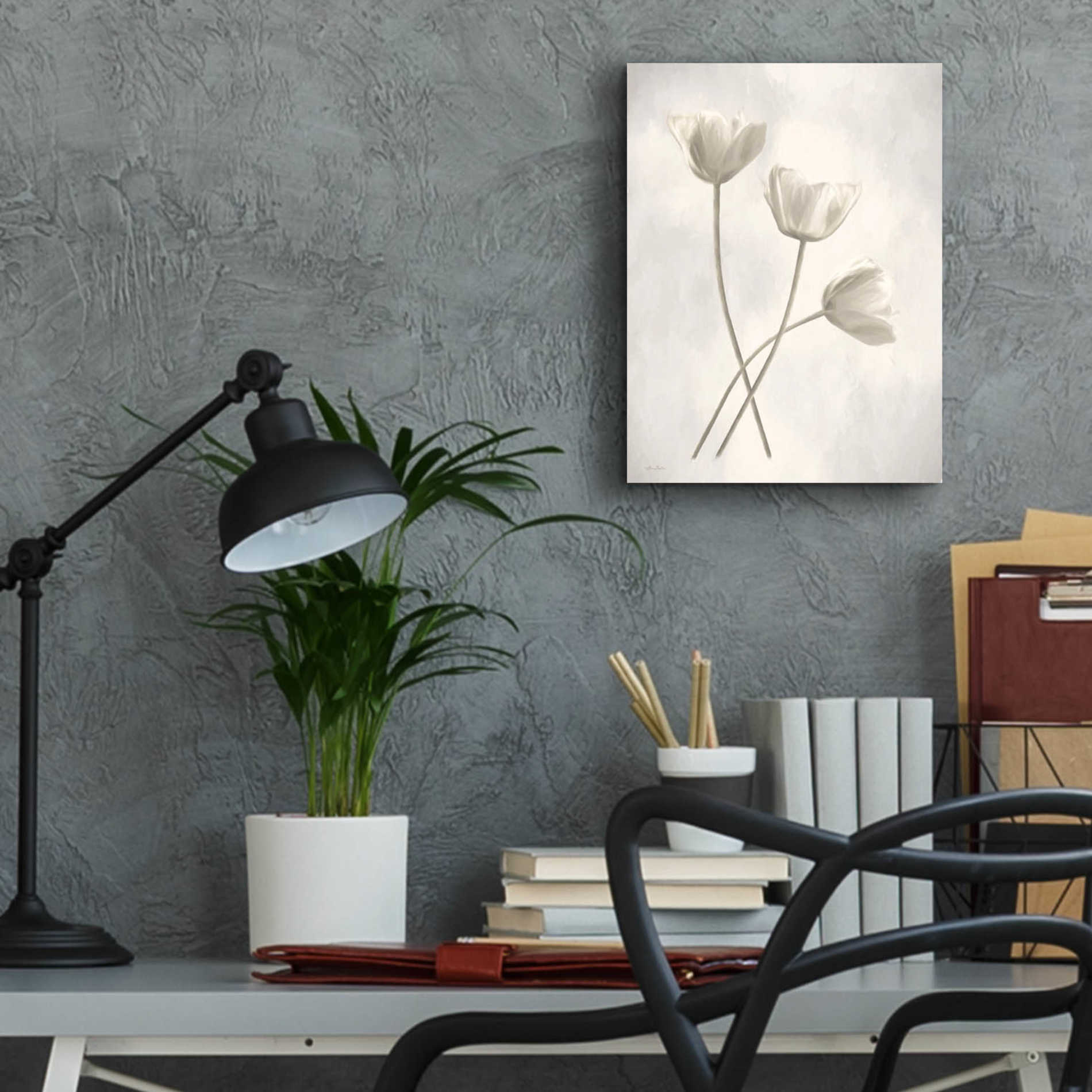 Epic Art 'Bleached Tulips III' by Lori Deiter Acrylic Glass Wall Art,12x16