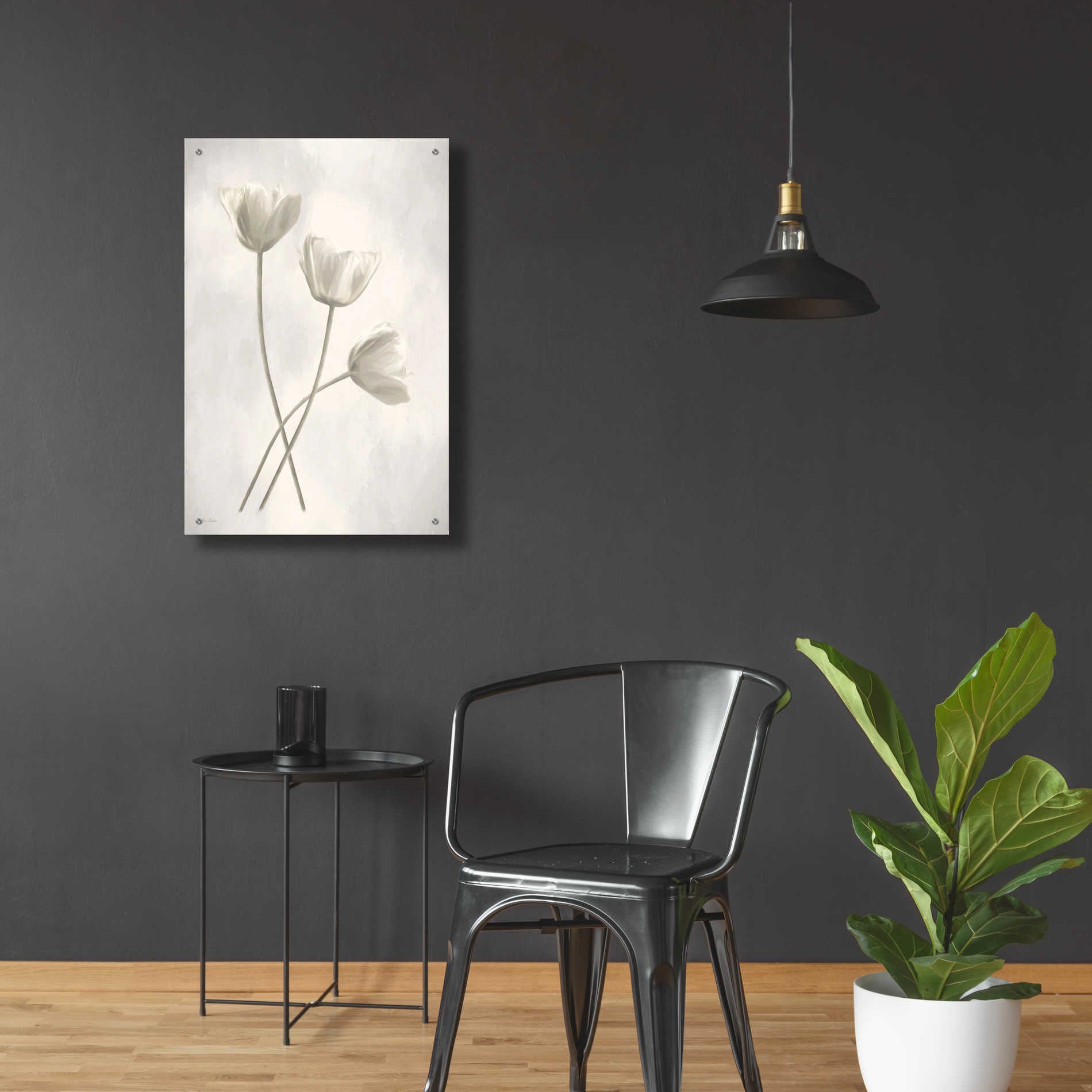 Epic Art 'Bleached Tulips III' by Lori Deiter Acrylic Glass Wall Art,24x36