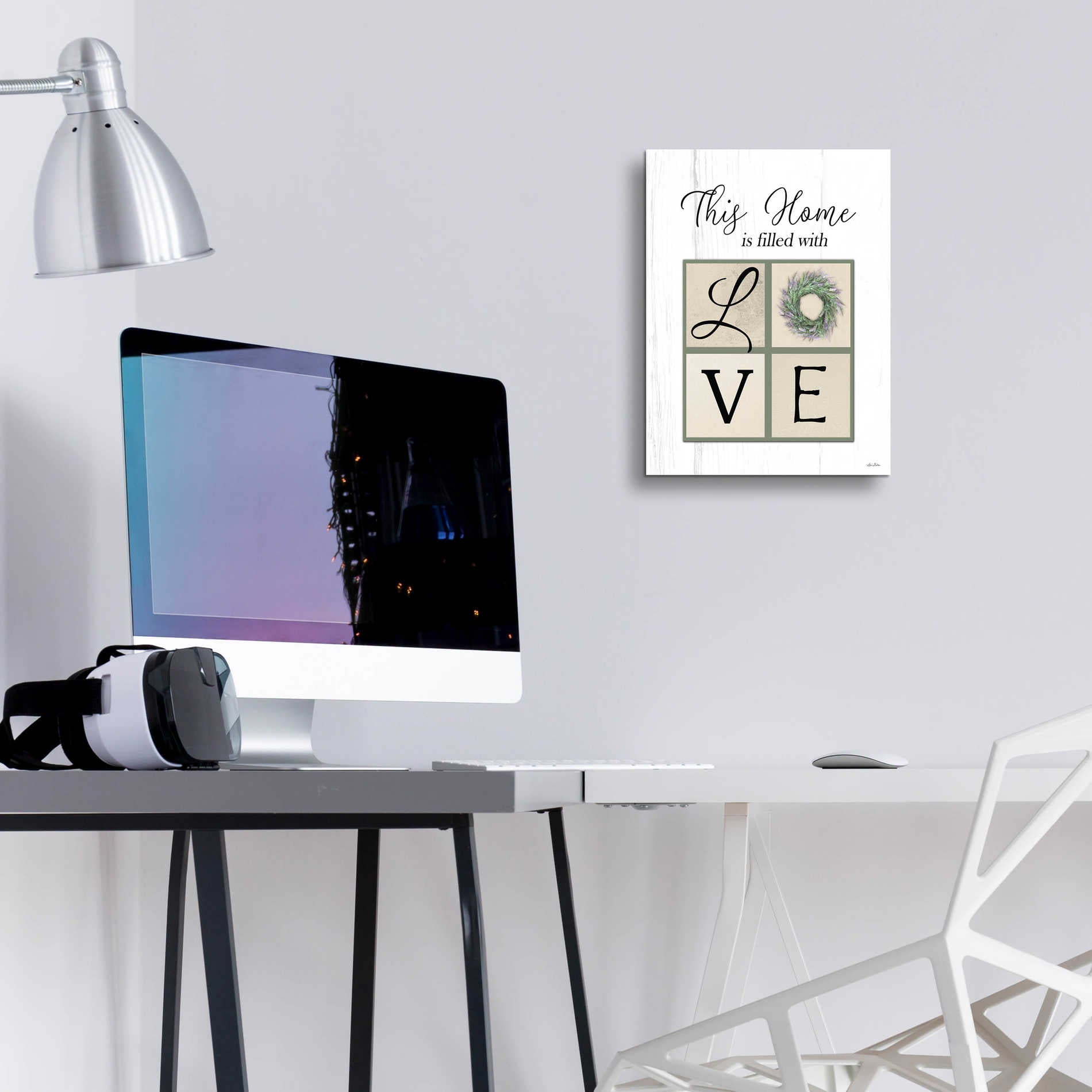 Epic Art 'This Home is Filled with Love' by Lori Deiter Acrylic Glass Wall Art,12x16