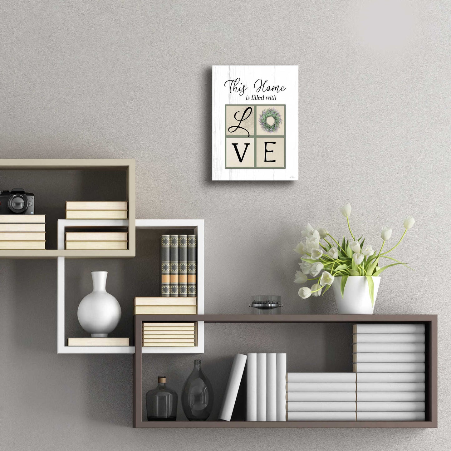 Epic Art 'This Home is Filled with Love' by Lori Deiter Acrylic Glass Wall Art,12x16