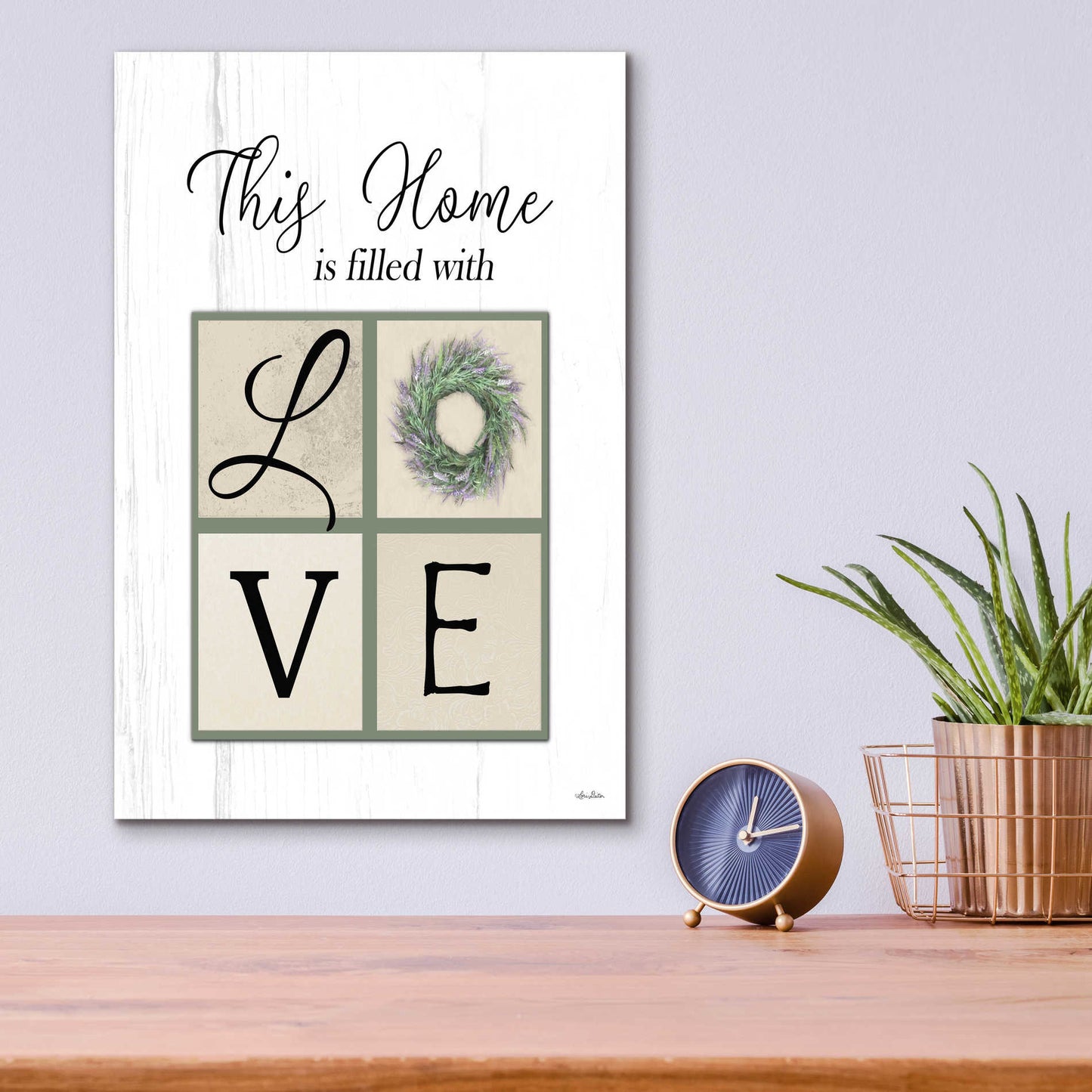 Epic Art 'This Home is Filled with Love' by Lori Deiter Acrylic Glass Wall Art,12x16