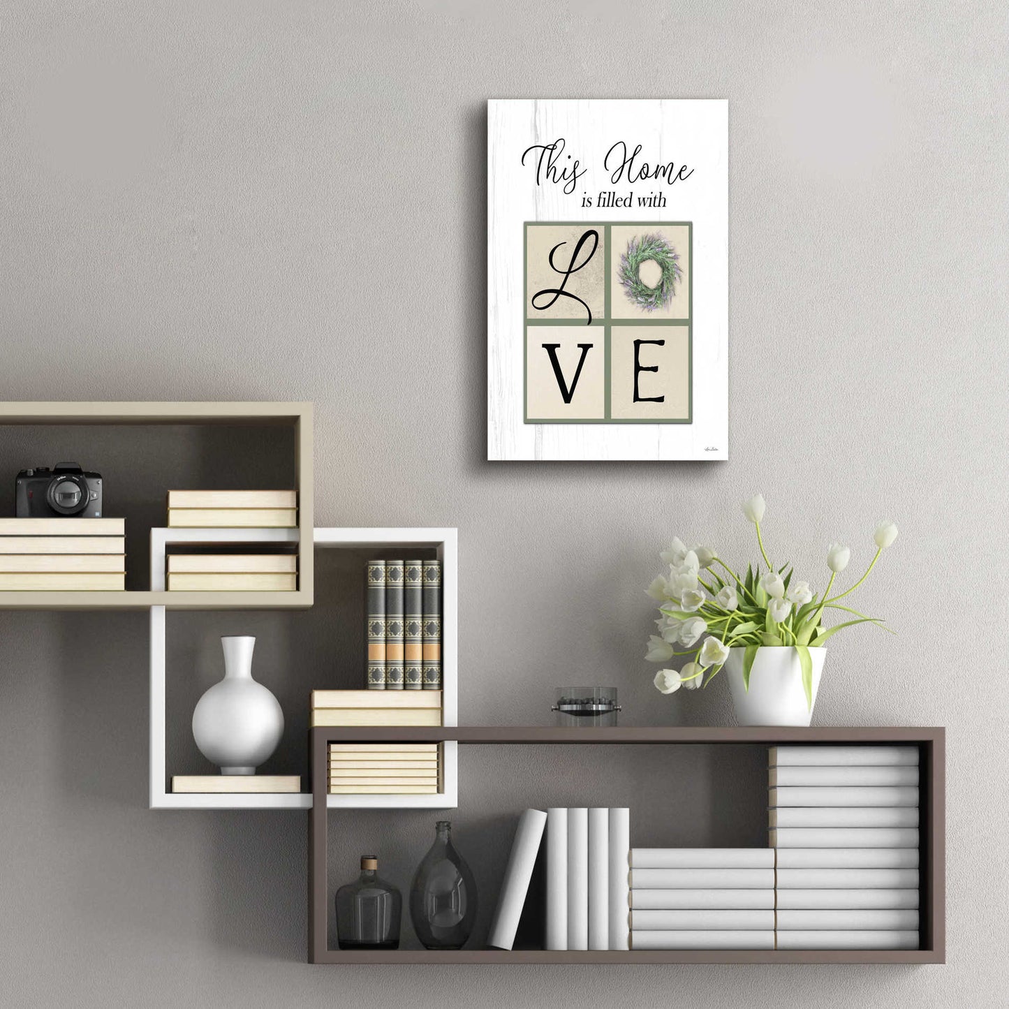 Epic Art 'This Home is Filled with Love' by Lori Deiter Acrylic Glass Wall Art,16x24