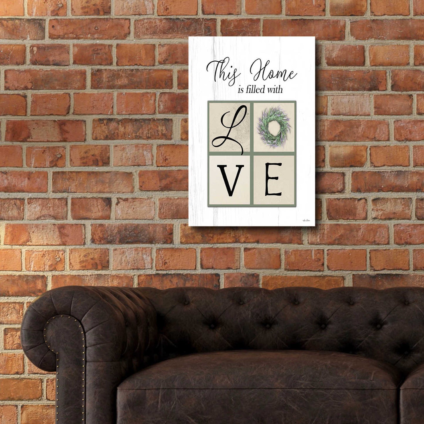 Epic Art 'This Home is Filled with Love' by Lori Deiter Acrylic Glass Wall Art,16x24
