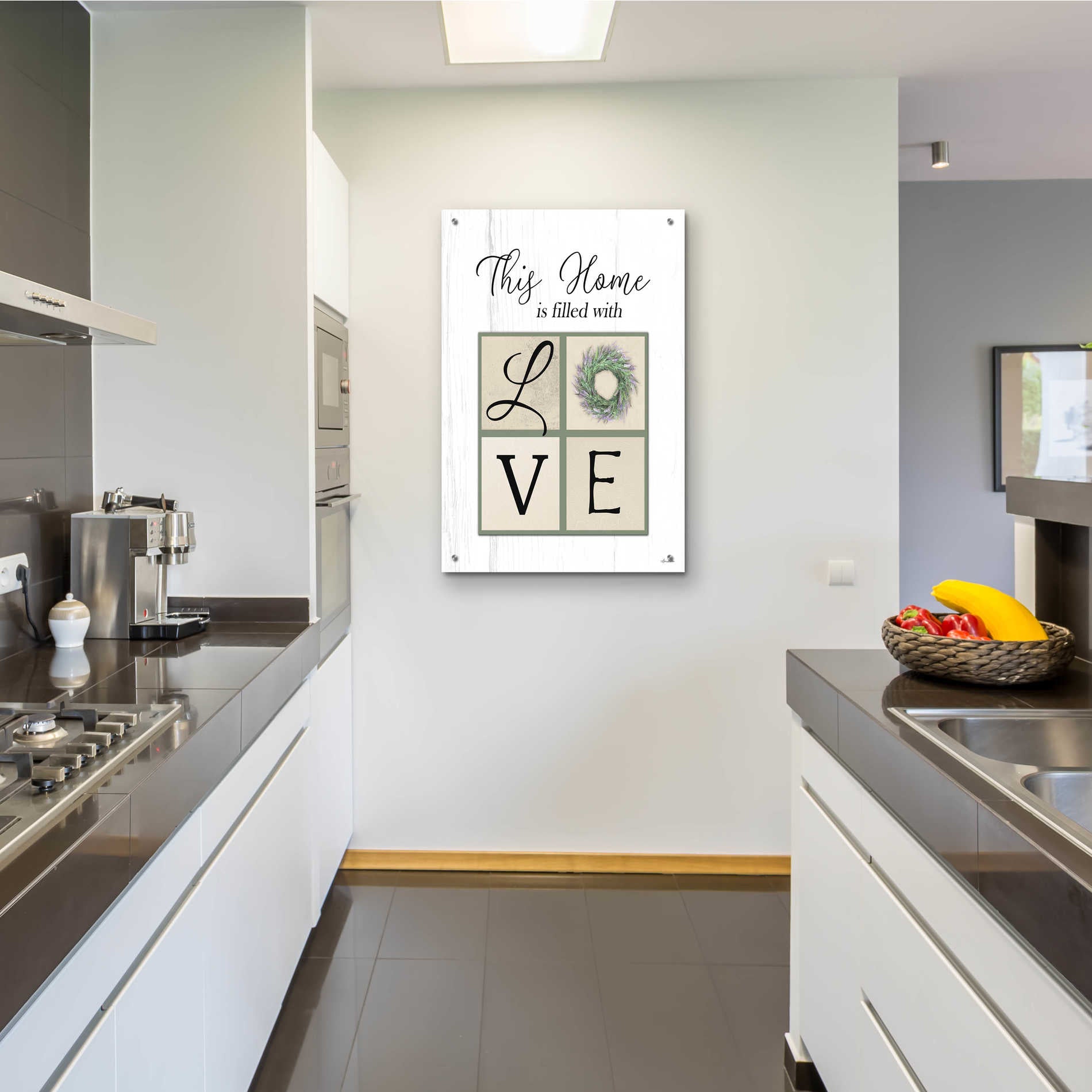 Epic Art 'This Home is Filled with Love' by Lori Deiter Acrylic Glass Wall Art,24x36