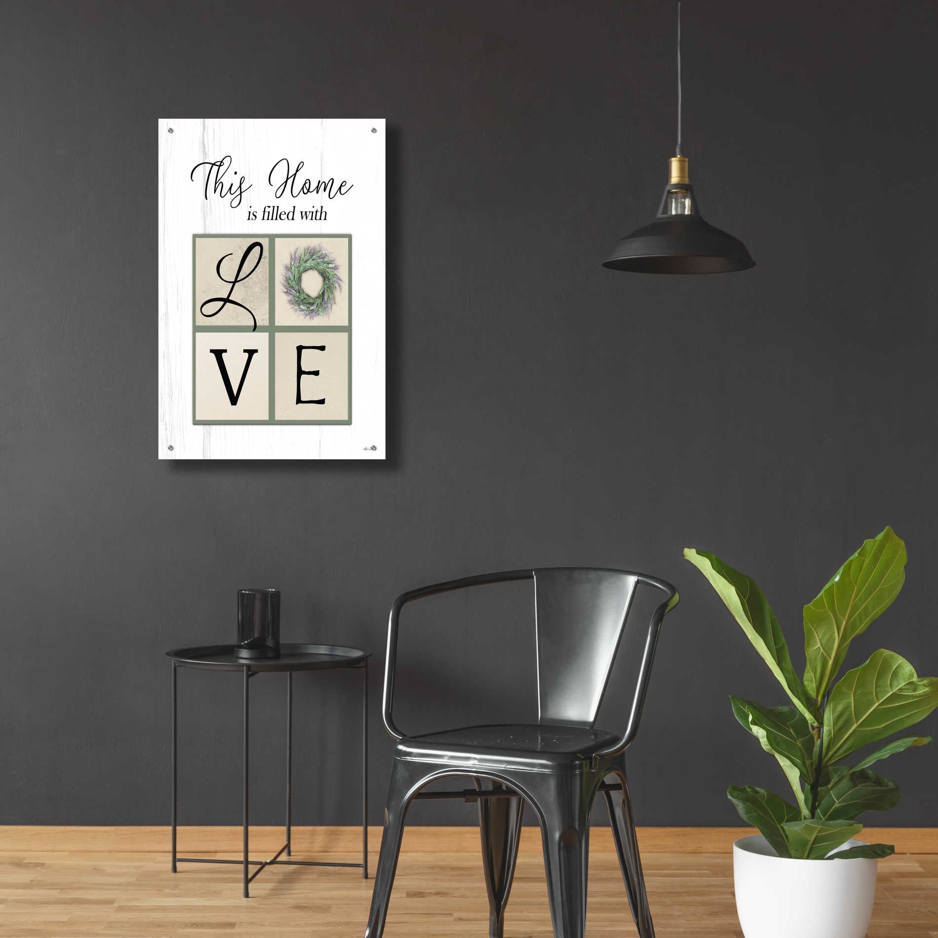 Epic Art 'This Home is Filled with Love' by Lori Deiter Acrylic Glass Wall Art,24x36