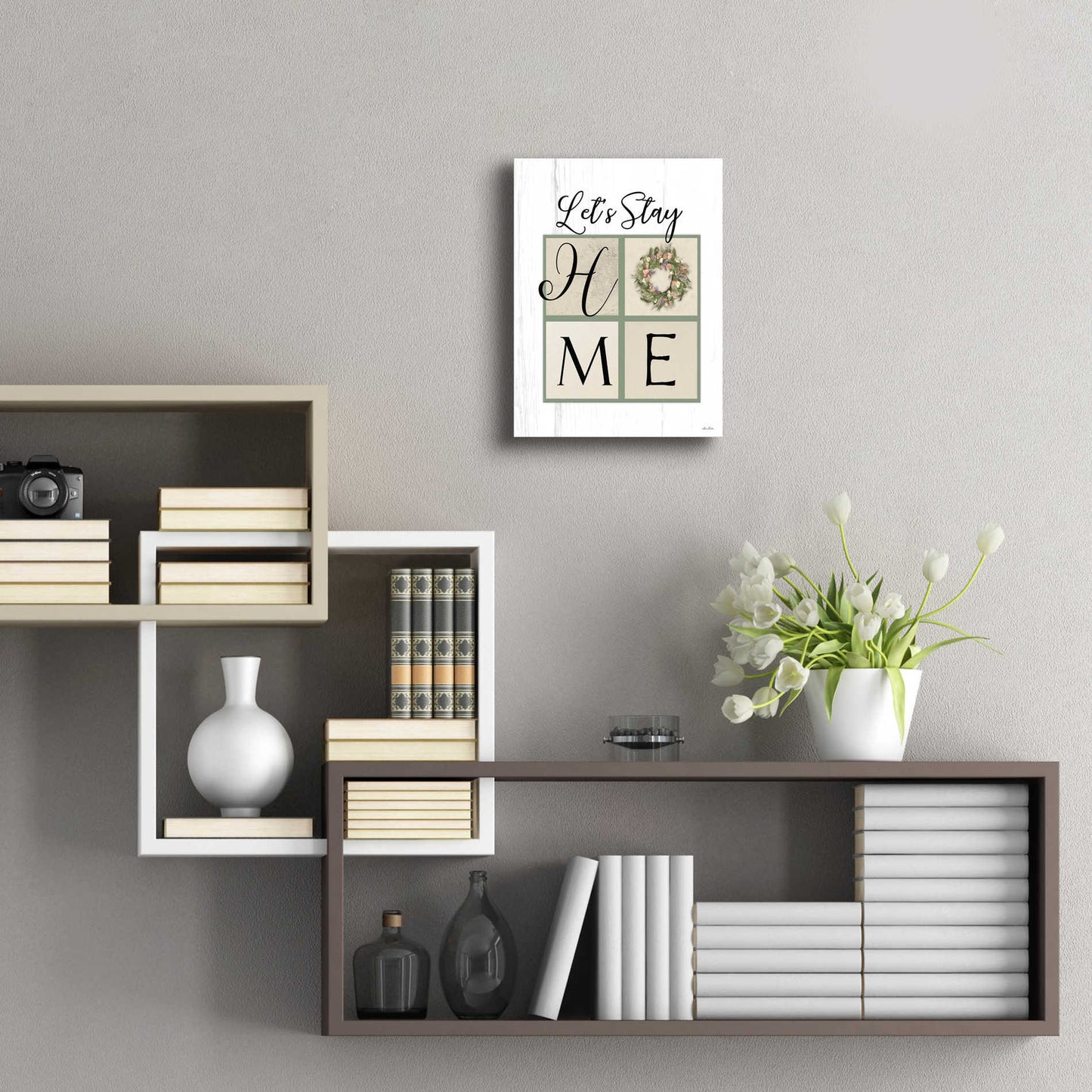 Epic Art 'Let's Stay Home' by Lori Deiter Acrylic Glass Wall Art,12x16