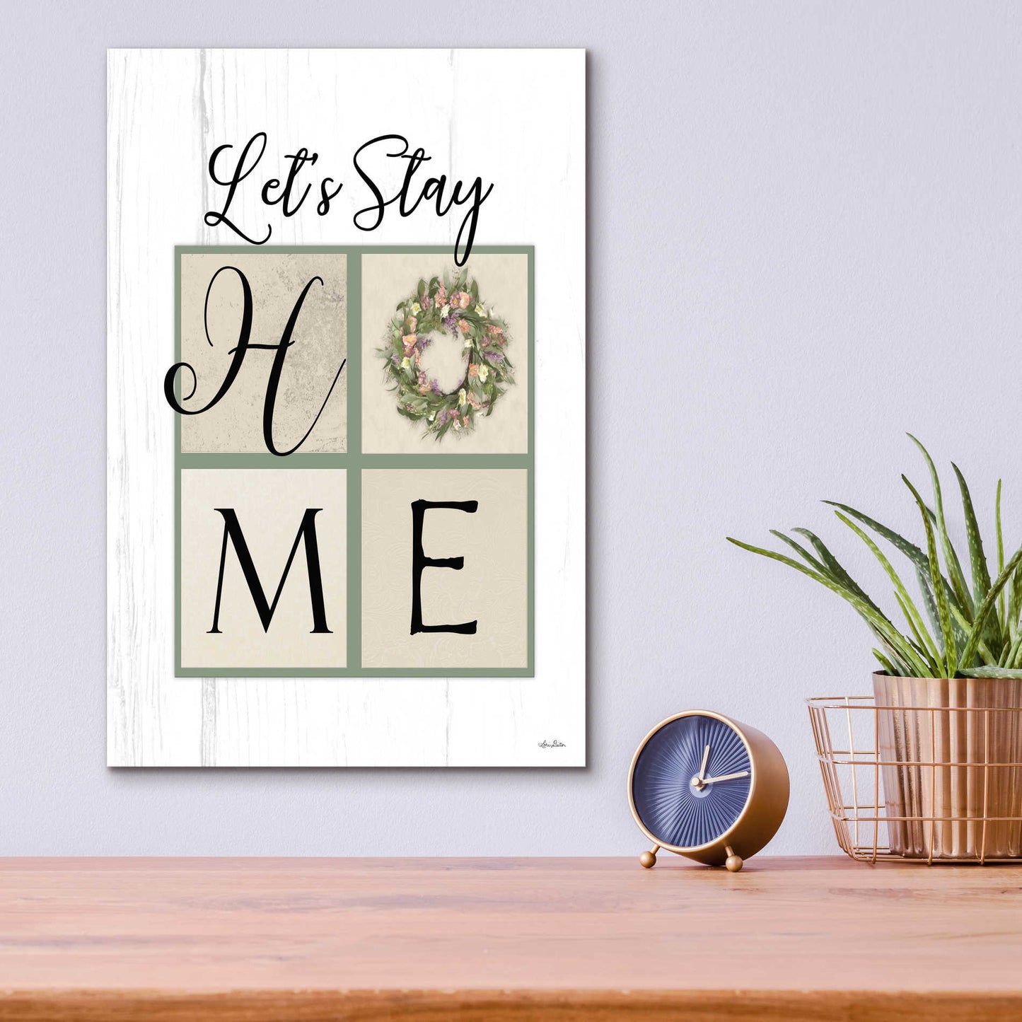Epic Art 'Let's Stay Home' by Lori Deiter Acrylic Glass Wall Art,12x16