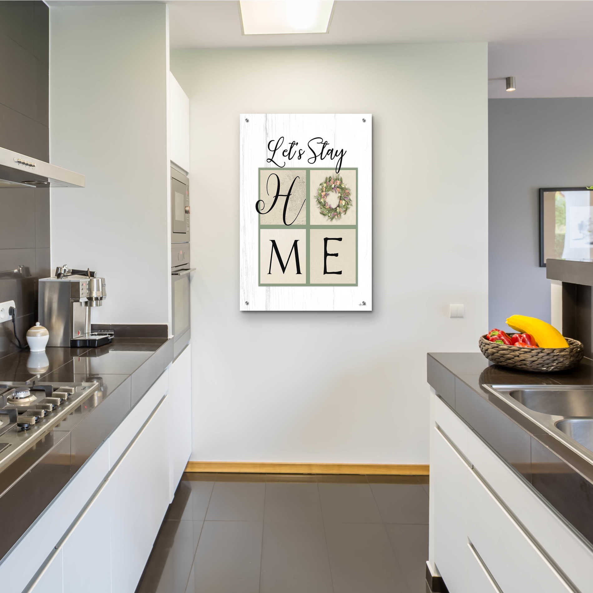 Epic Art 'Let's Stay Home' by Lori Deiter Acrylic Glass Wall Art,24x36