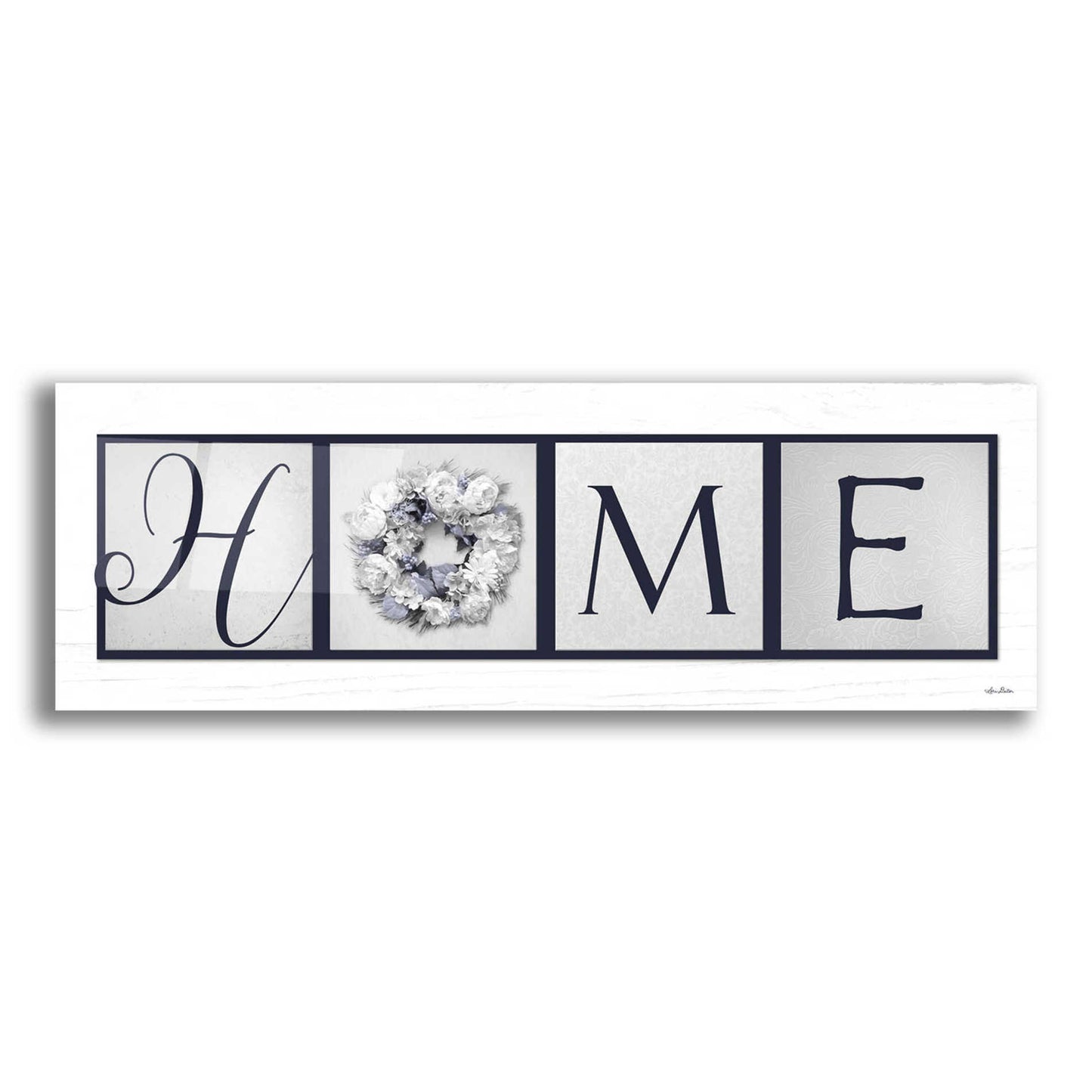 Epic Art 'Navy Blue Home' by Lori Deiter Acrylic Glass Wall Art,3:1