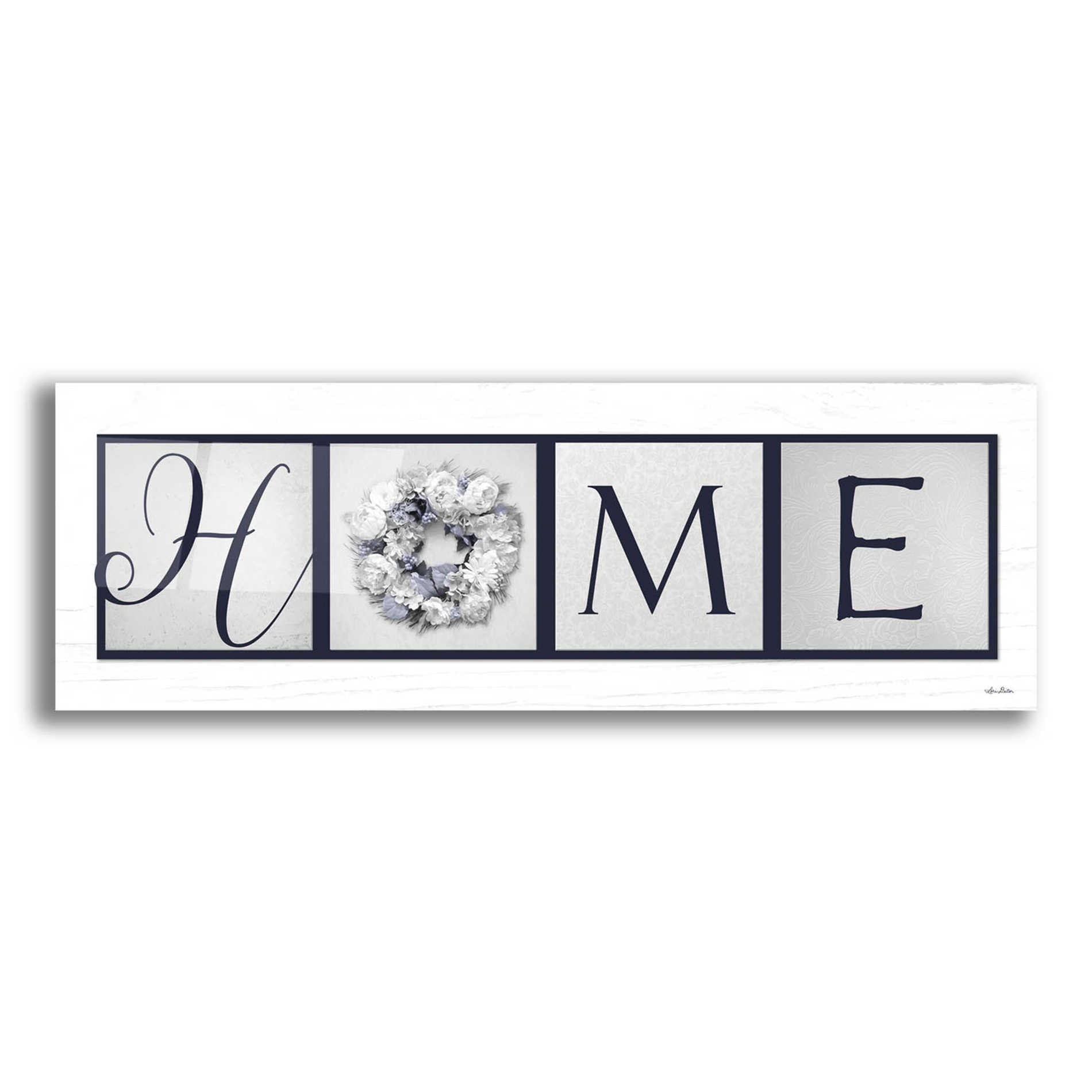 Epic Art 'Navy Blue Home' by Lori Deiter Acrylic Glass Wall Art,3:1