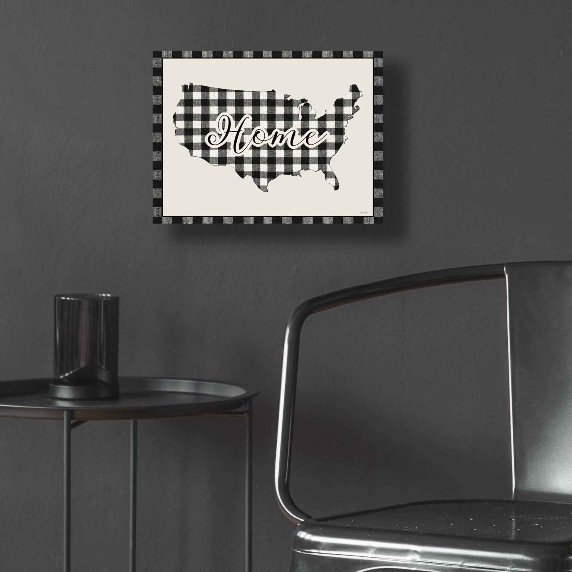 Epic Art 'USA Home Plaid' by Lori Deiter Acrylic Glass Wall Art,16x12